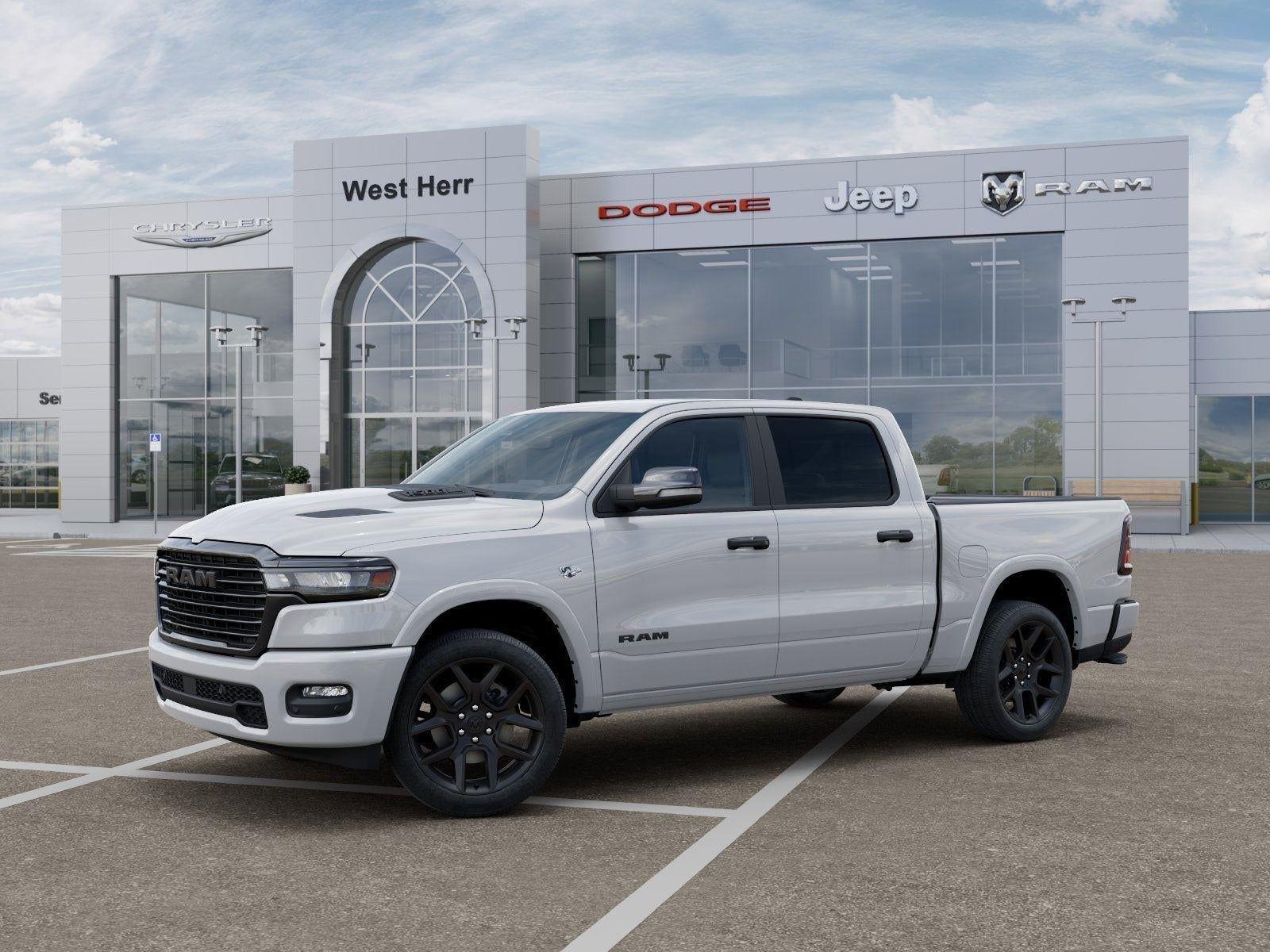 New 2026 Bright White Clear-Coat Exterior Paint RAM RAM 1500 LARAMIE CREW CAB 4X4 image 54