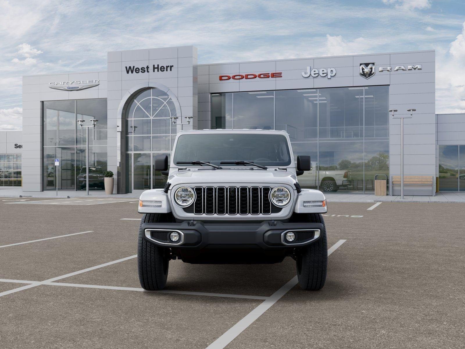 New 2026 Bright White Clear-Coat Exterior Paint Jeep WRANGLER 4-DOOR SAHARA image 58