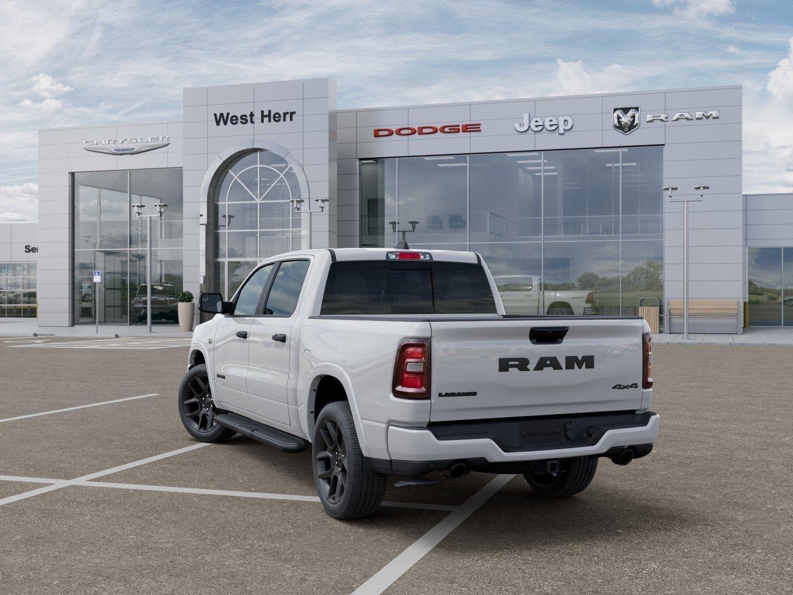 New 2026 Bright White Clear-Coat Exterior Paint RAM RAM 1500 LARAMIE CREW CAB 4X4 image 81