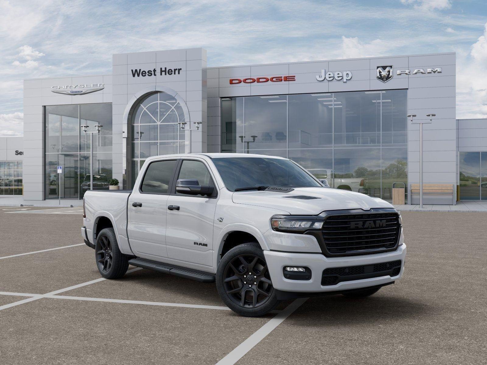 New 2026 Bright White Clear-Coat Exterior Paint RAM RAM 1500 LARAMIE CREW CAB 4X4 image 83
