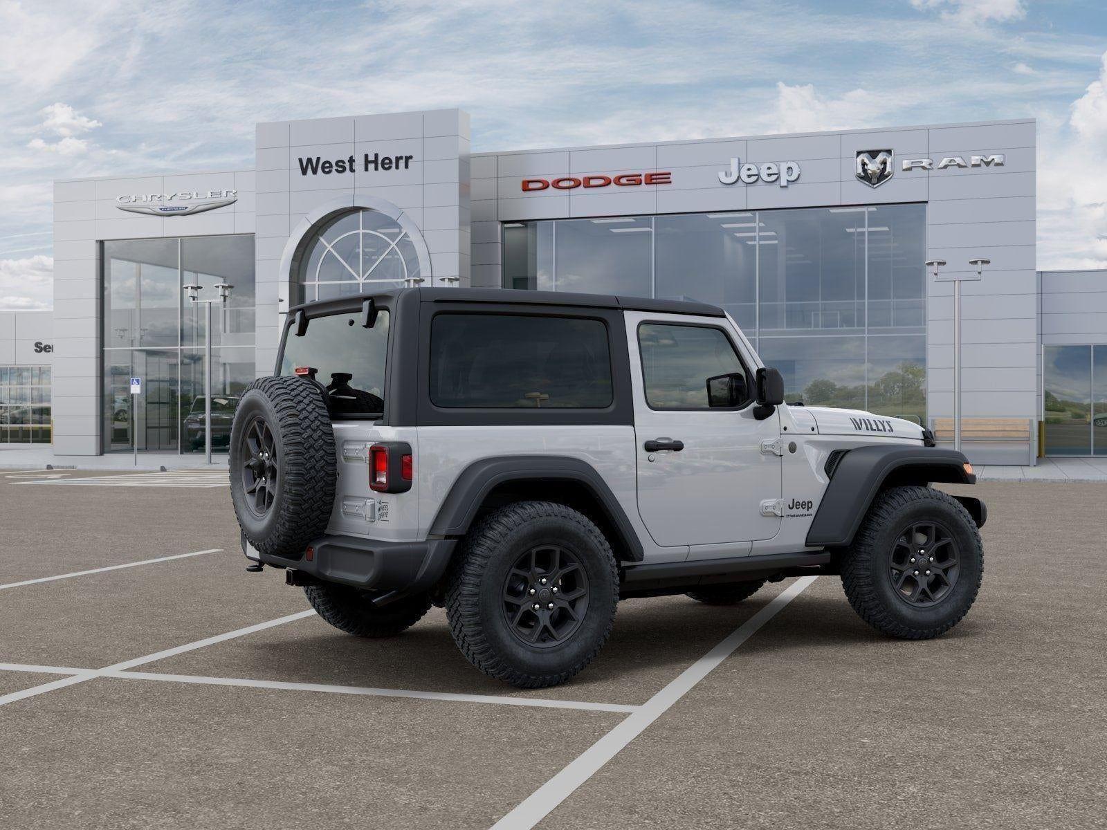 New 2026 Bright White Clear-Coat Exterior Paint Jeep WRANGLER 2-DOOR WILLYS image 30