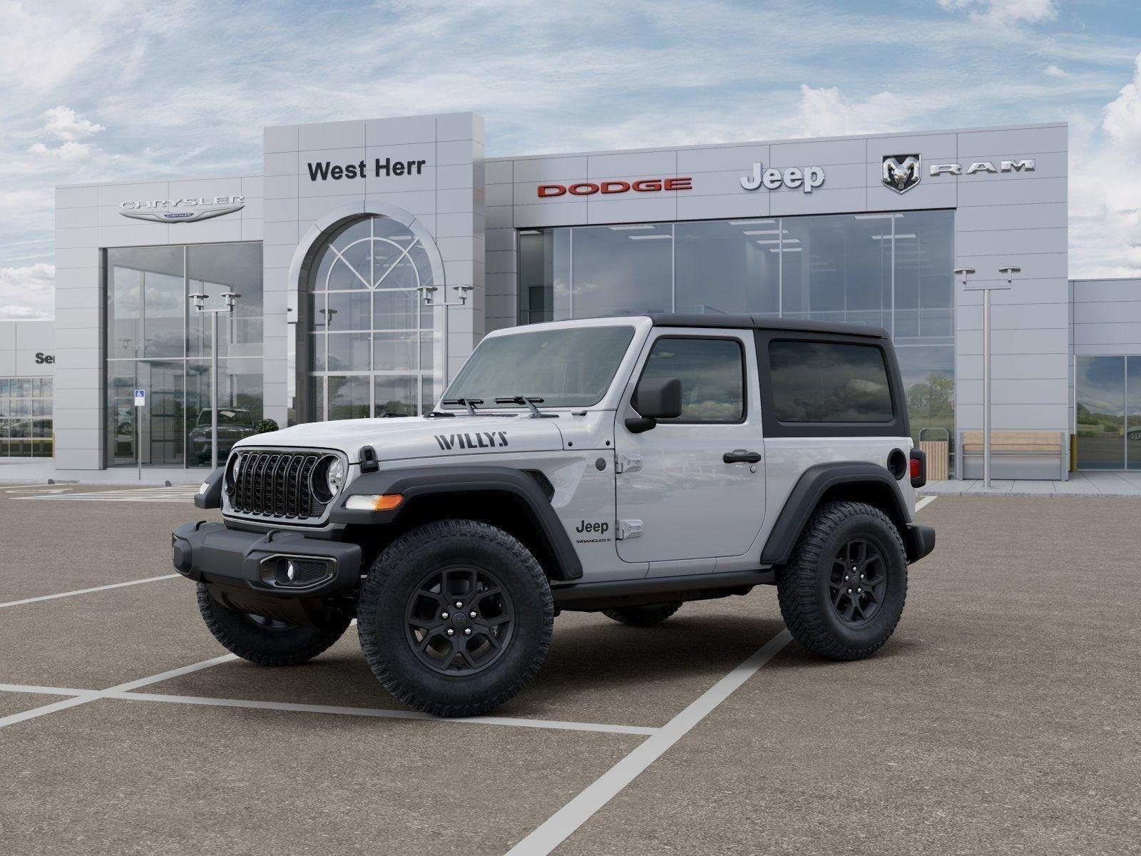 New 2026 Bright White Clear-Coat Exterior Paint Jeep WRANGLER 2-DOOR WILLYS image 54