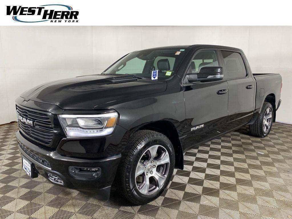 Certified Used 2023 Diamond Black Crystal Pearlcoa Ram Laramie Crew Cab 4x4 5