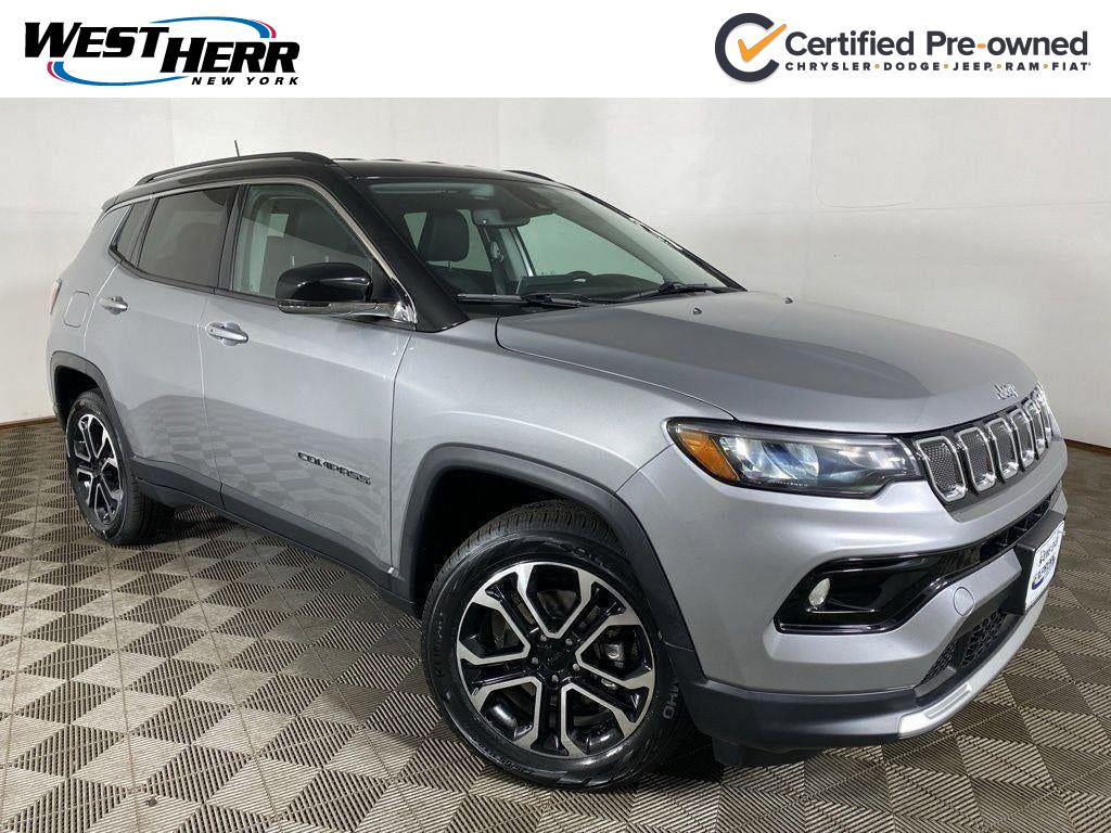 Billet Silver Metallic Clearco 2022 Jeep Compass Limited 4WD SUV / Crossover Four-Wheel Drive 9-Speed Automatic