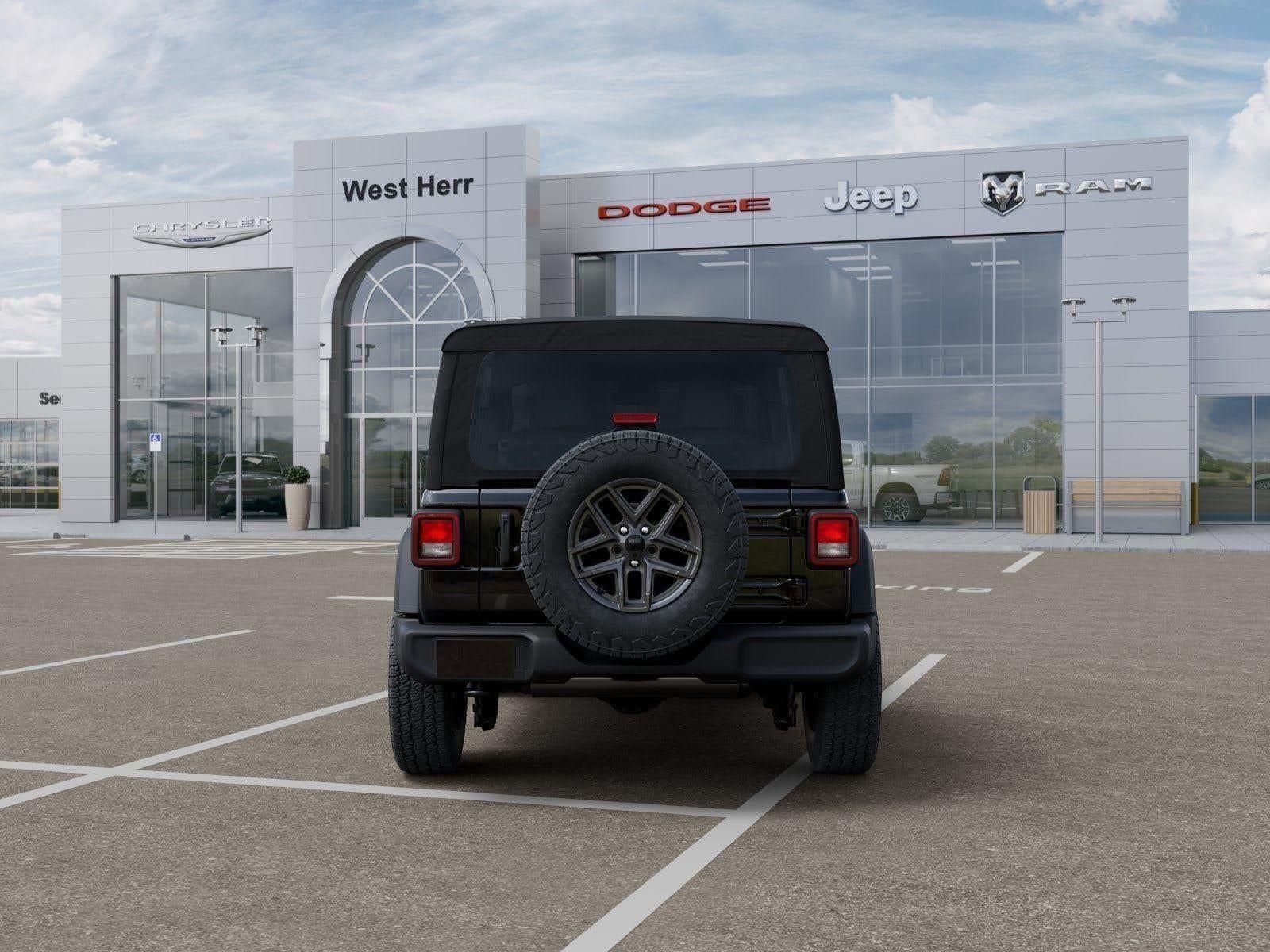 New 2026 Black Clear-Coat Exterior Paint Jeep WRANGLER 2-DOOR SPORT S image 33