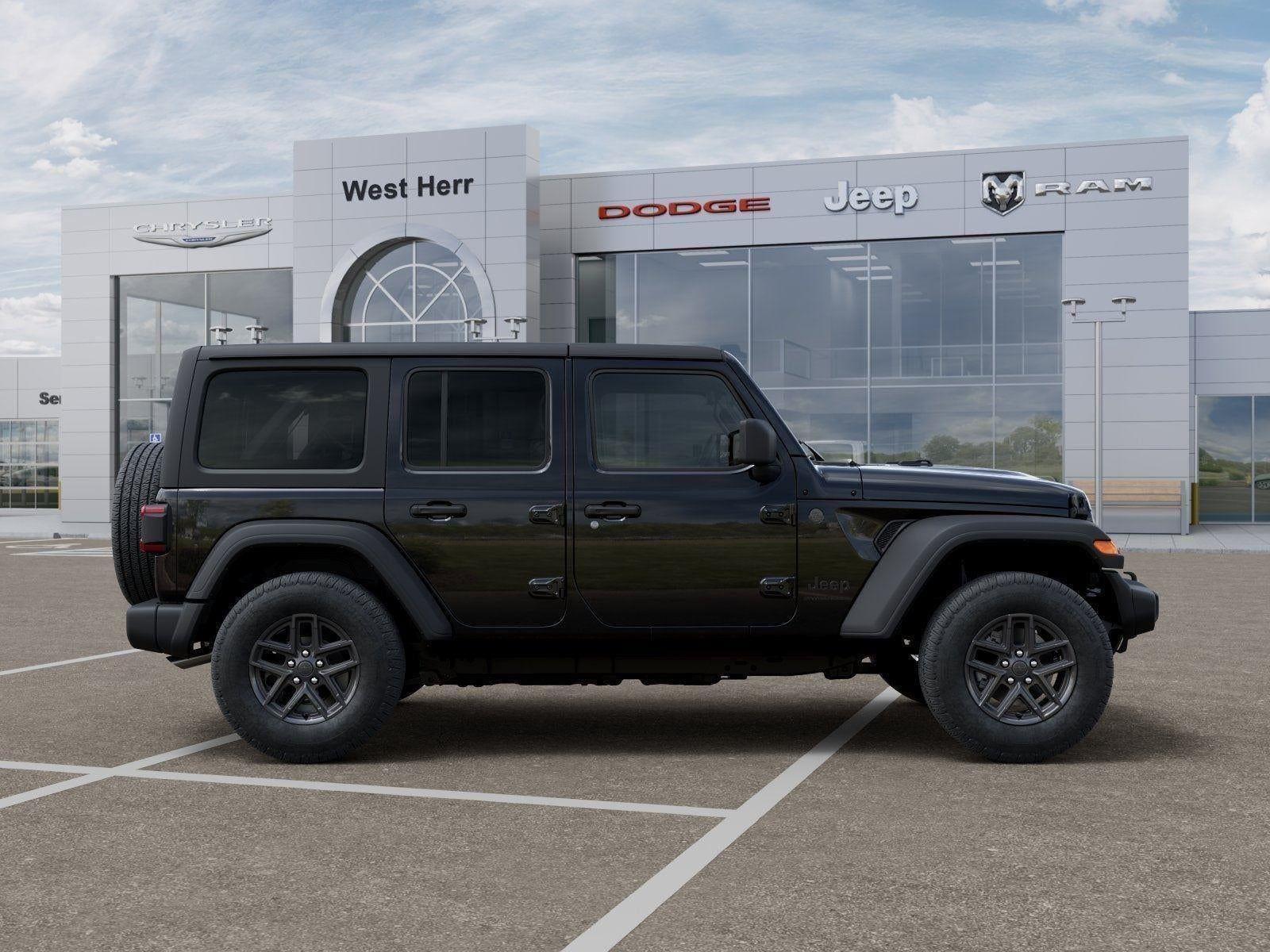 New 2026 Black Clear-Coat Exterior Paint Jeep WRANGLER 4-DOOR SPORT S image 73