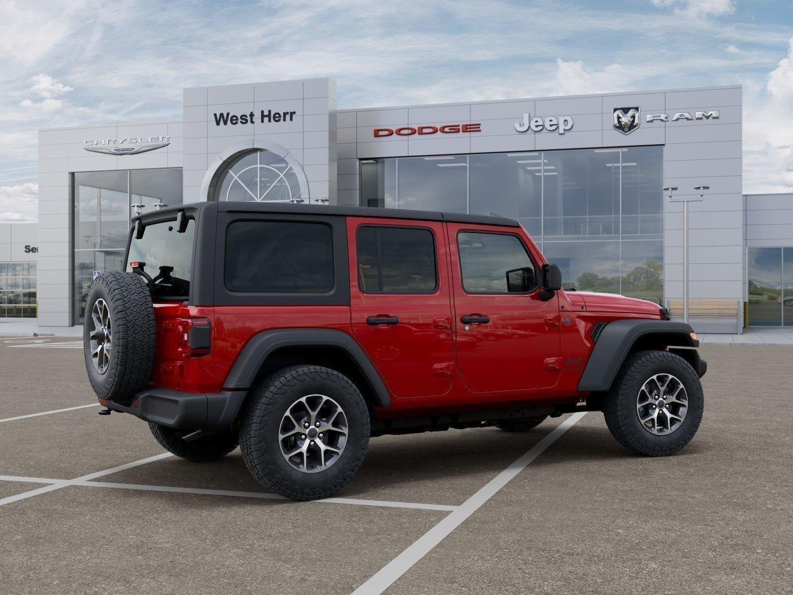 New 2026 Firecracker Red Clear-Coat Exterior Paint Jeep WRANGLER 4-DOOR SPORT S image 82