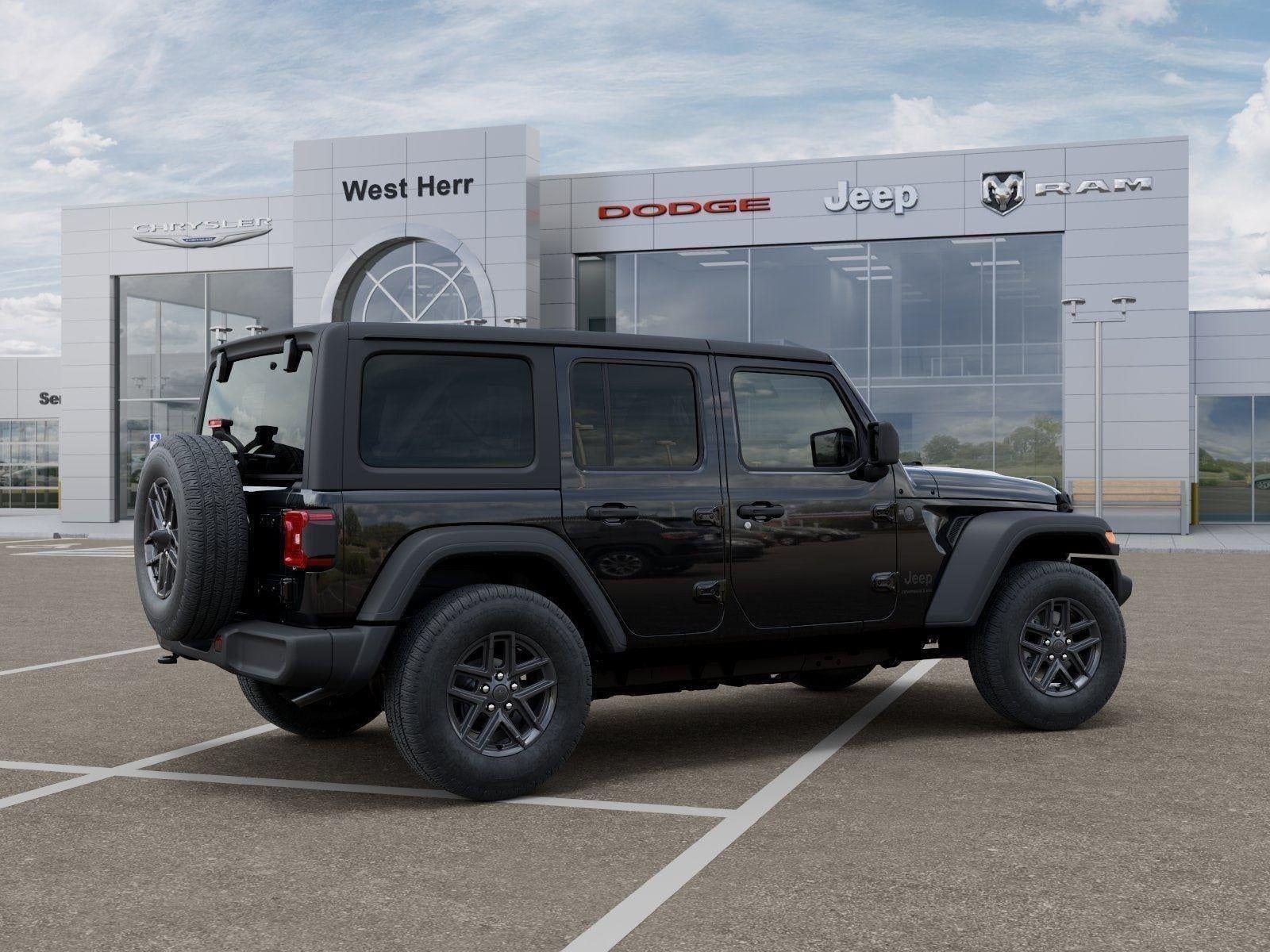 New 2026 Black Clear-Coat Exterior Paint Jeep WRANGLER 4-DOOR SPORT S image 56