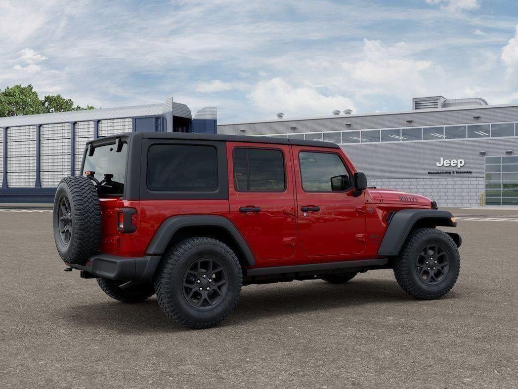New 2026 Firecracker Red Clear-Coat Exterior Paint Jeep WRANGLER 4-DOOR WILLYS image 4