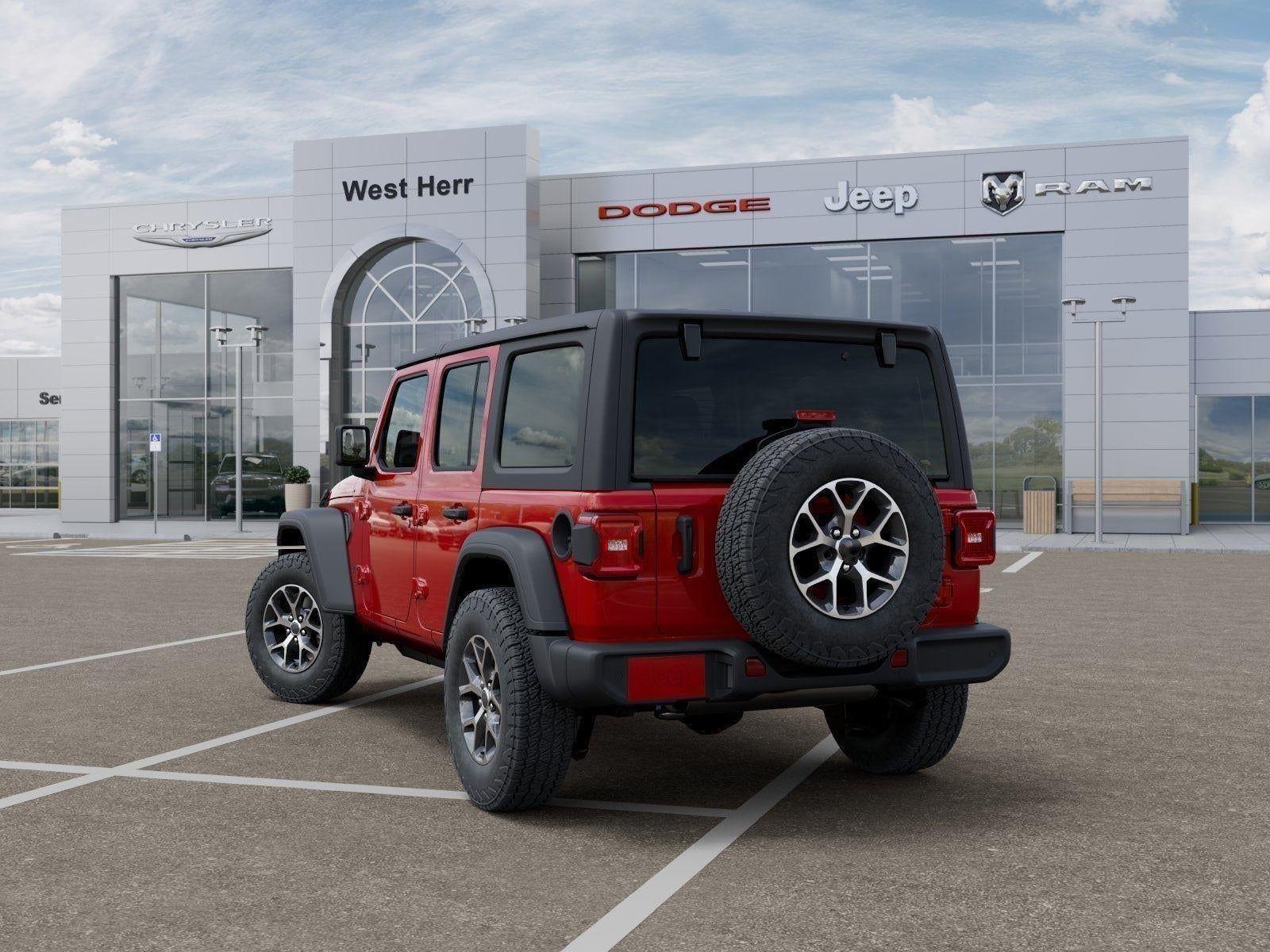 New 2026 Firecracker Red Clear-Coat Exterior Paint Jeep WRANGLER 4-DOOR SPORT S image 55