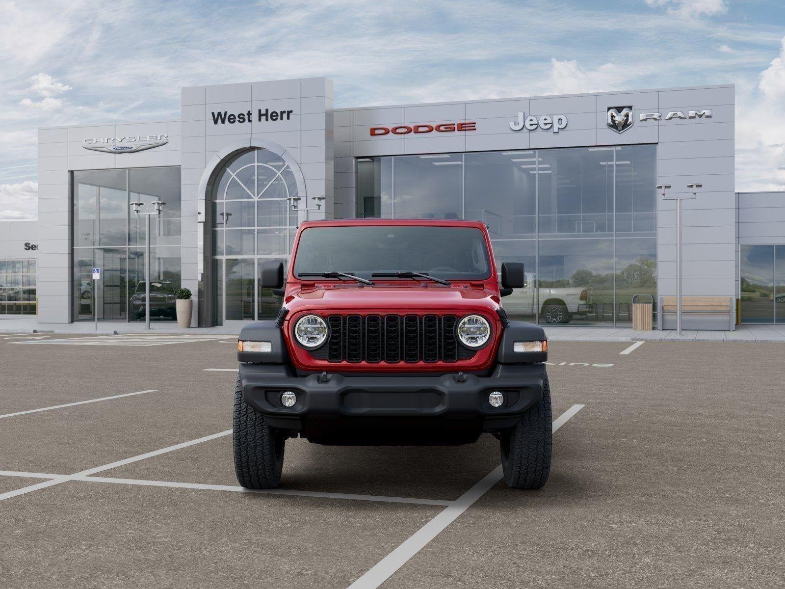 New 2026 Firecracker Red Clear-Coat Exterior Paint Jeep WRANGLER 4-DOOR SPORT S image 58