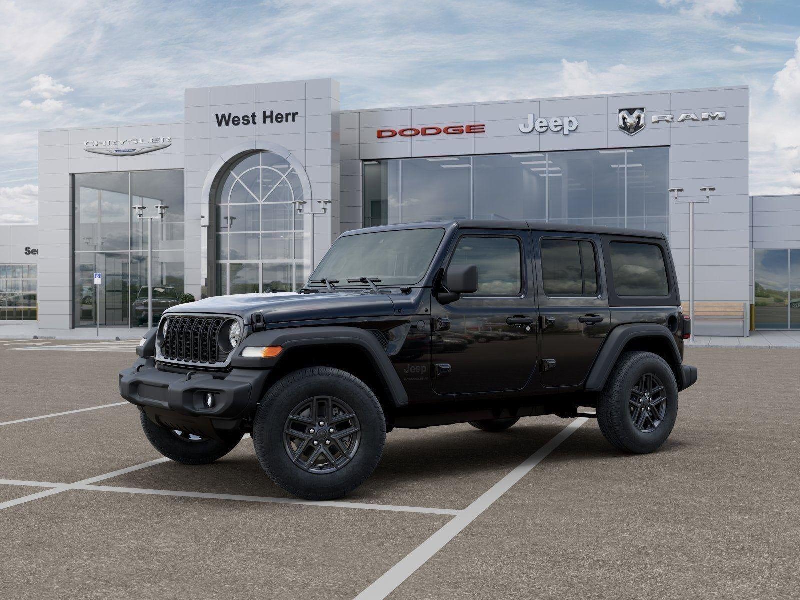 New 2026 Black Clear-Coat Exterior Paint Jeep WRANGLER 4-DOOR SPORT S image 54