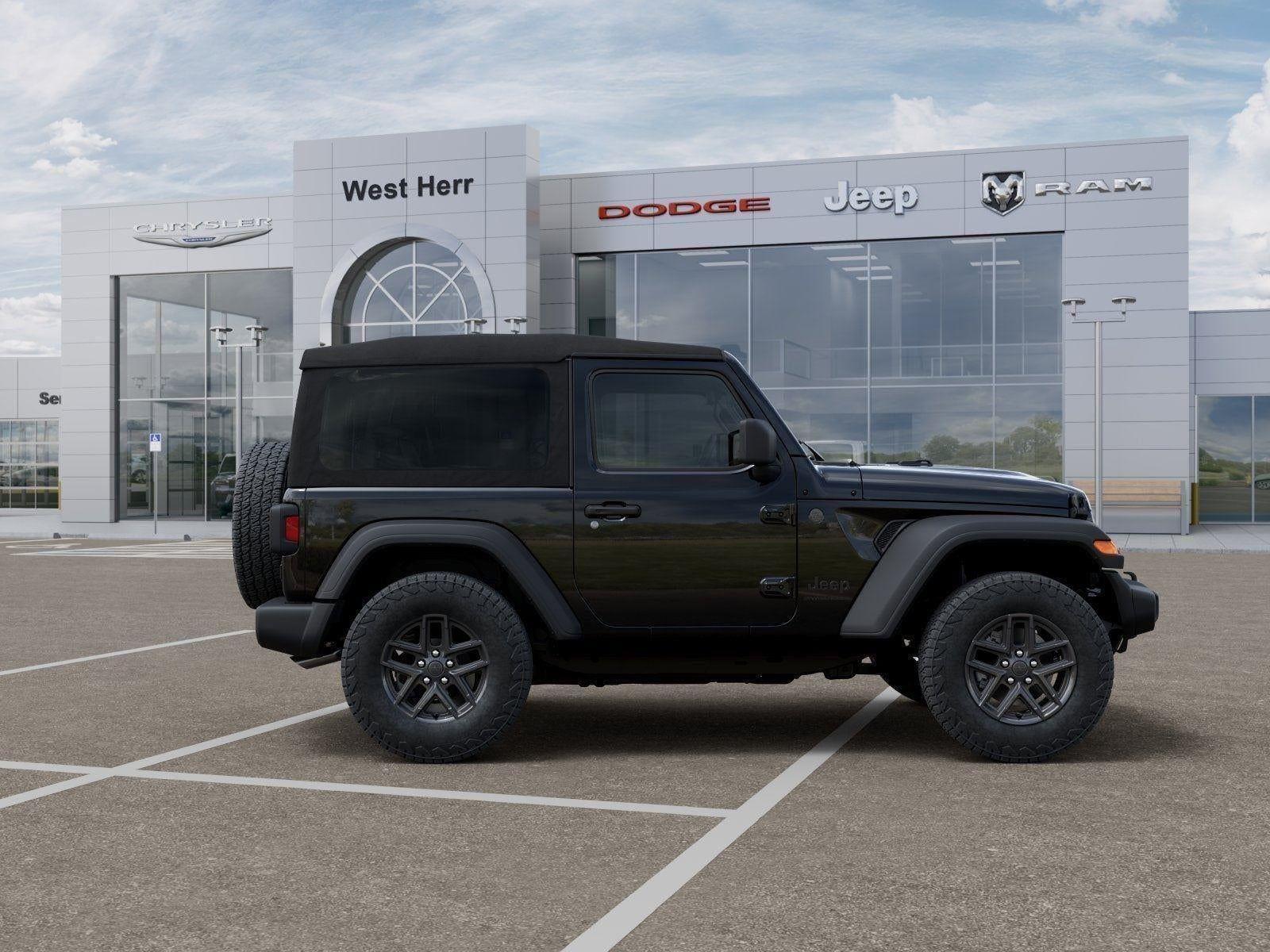 New 2026 Black Clear-Coat Exterior Paint Jeep WRANGLER 2-DOOR SPORT S image 73