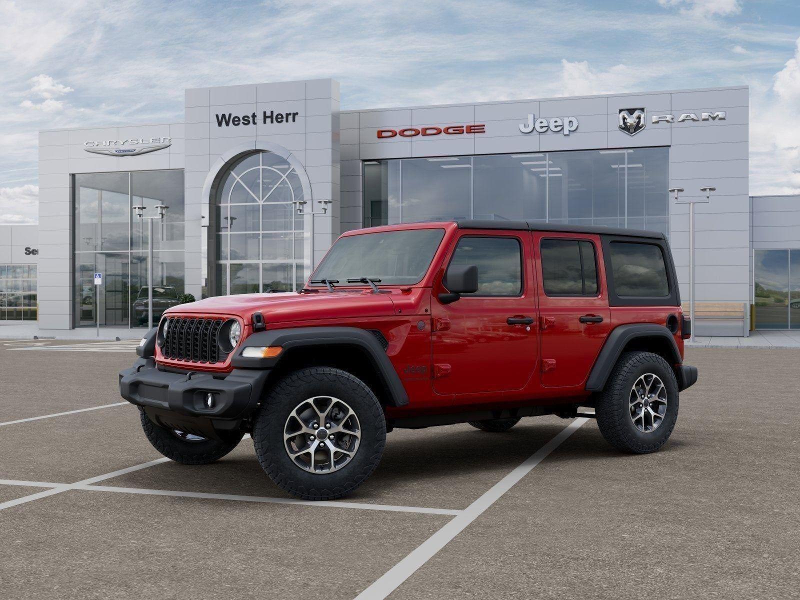 New 2026 Firecracker Red Clear-Coat Exterior Paint Jeep WRANGLER 4-DOOR SPORT S image 54