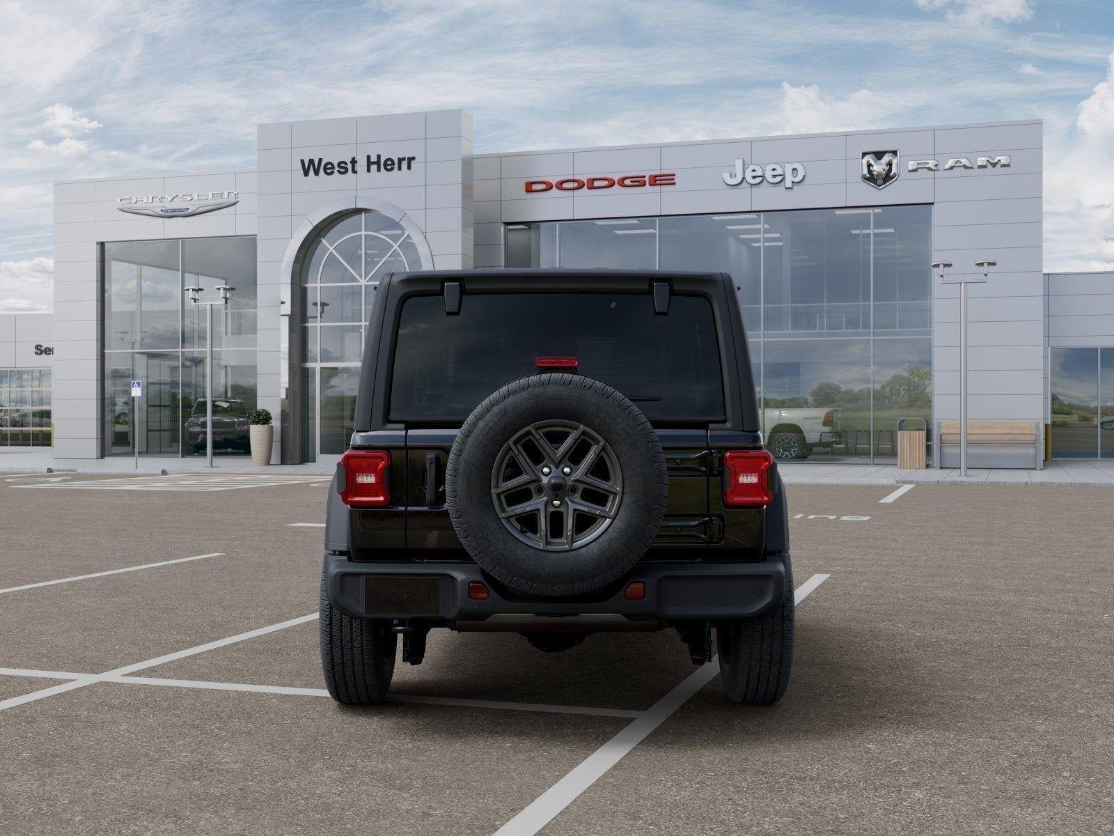 New 2026 Black Clear-Coat Exterior Paint Jeep WRANGLER 4-DOOR SPORT S image 59