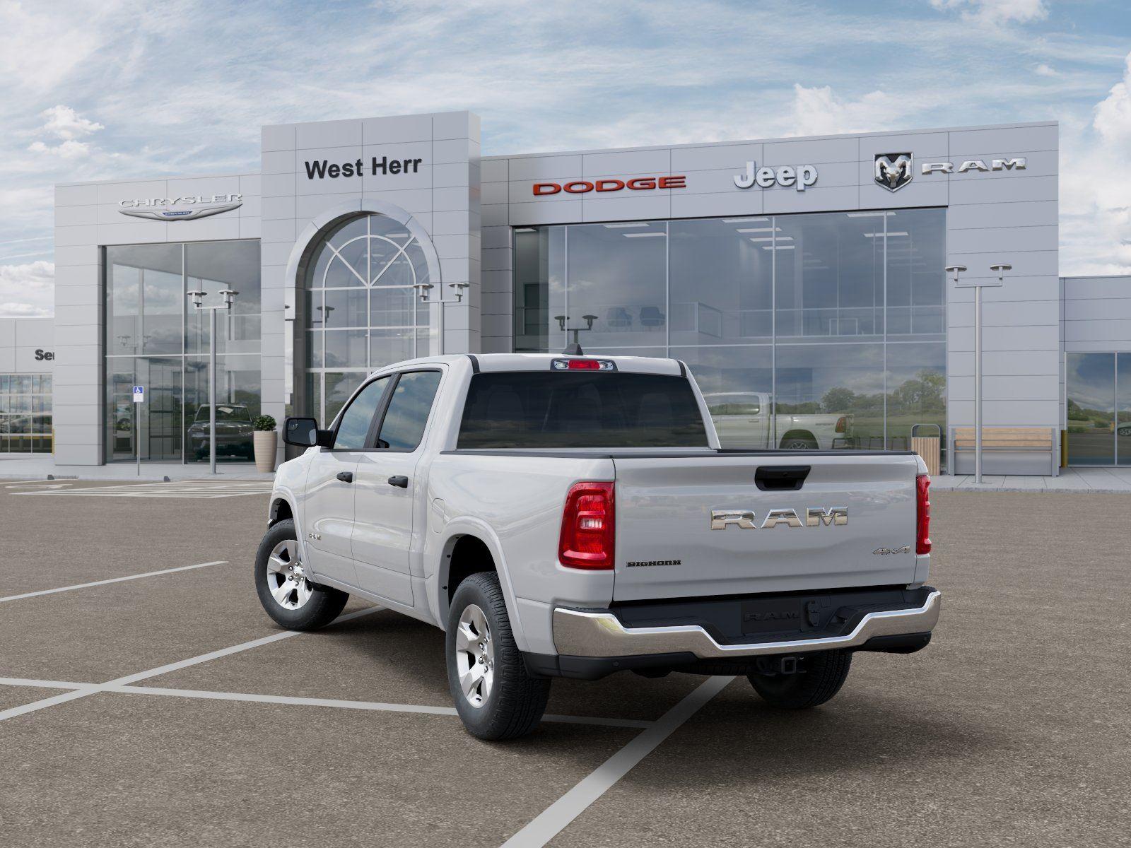 New 2026 Bright White Clear-Coat Exterior Paint RAM RAM 1500 BIG HORN CREW CAB 4X4 image 3