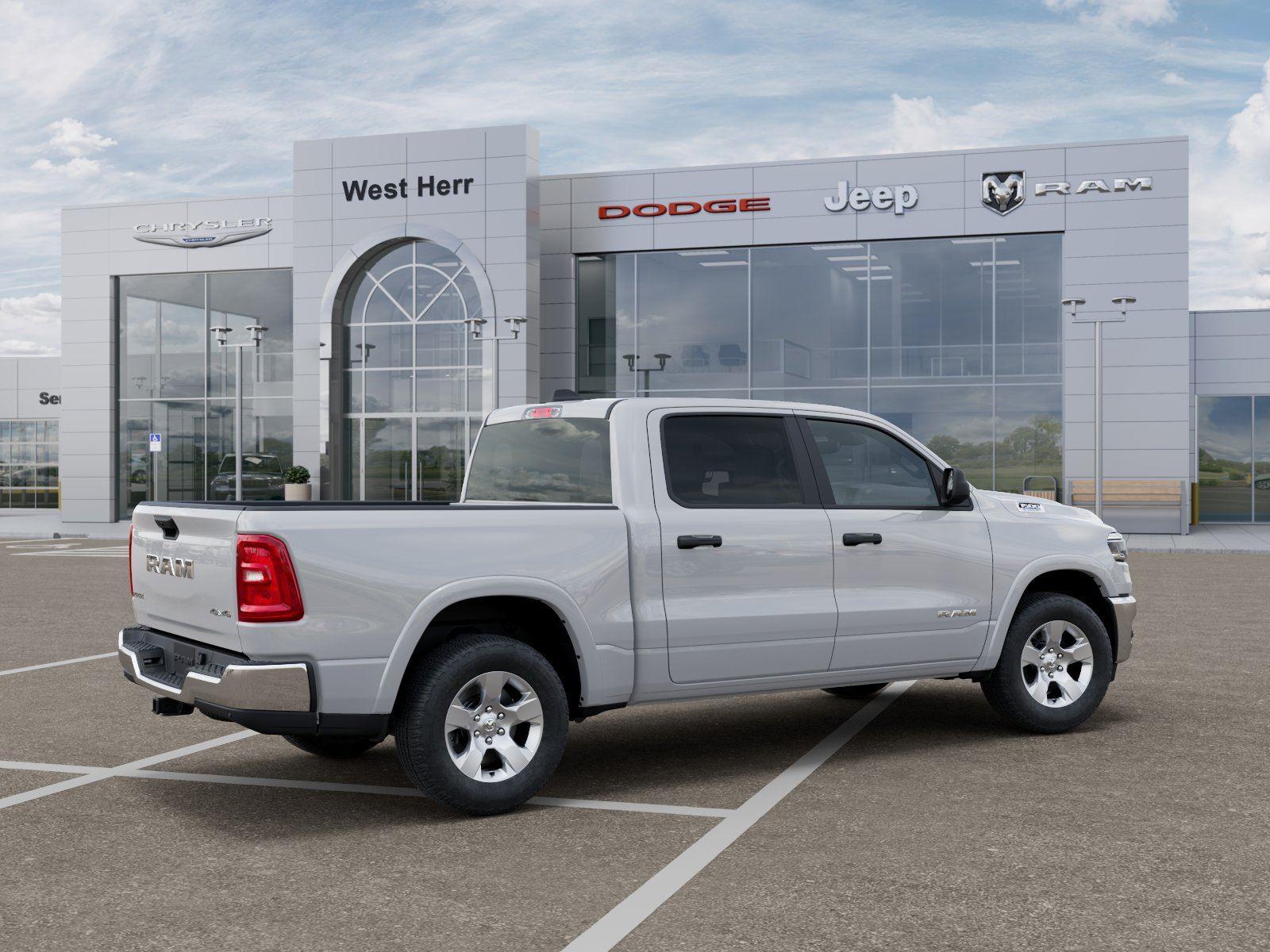 New 2026 Bright White Clear-Coat Exterior Paint RAM RAM 1500 BIG HORN CREW CAB 4X4 image 4