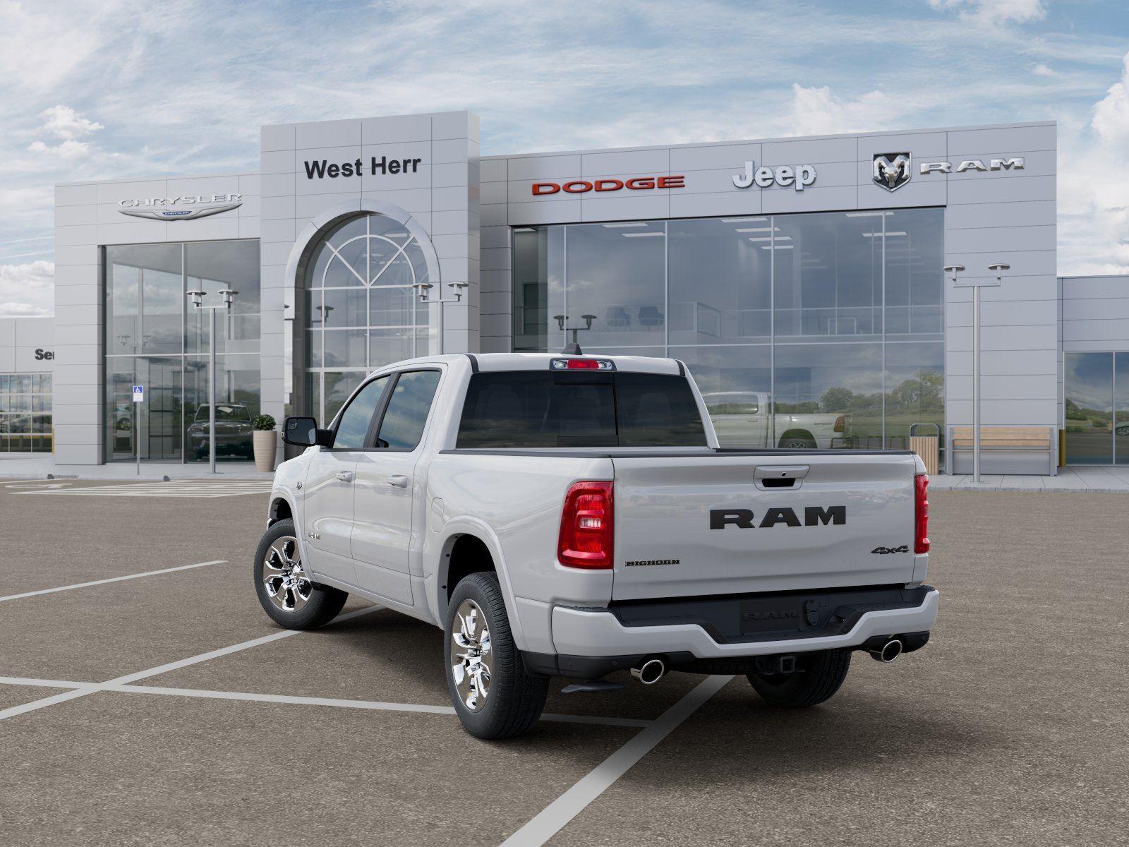 New 2026 Bright White Clear-Coat Exteri Ram RAM 1500 BIG HORN CREW CAB 4X4 image 3
