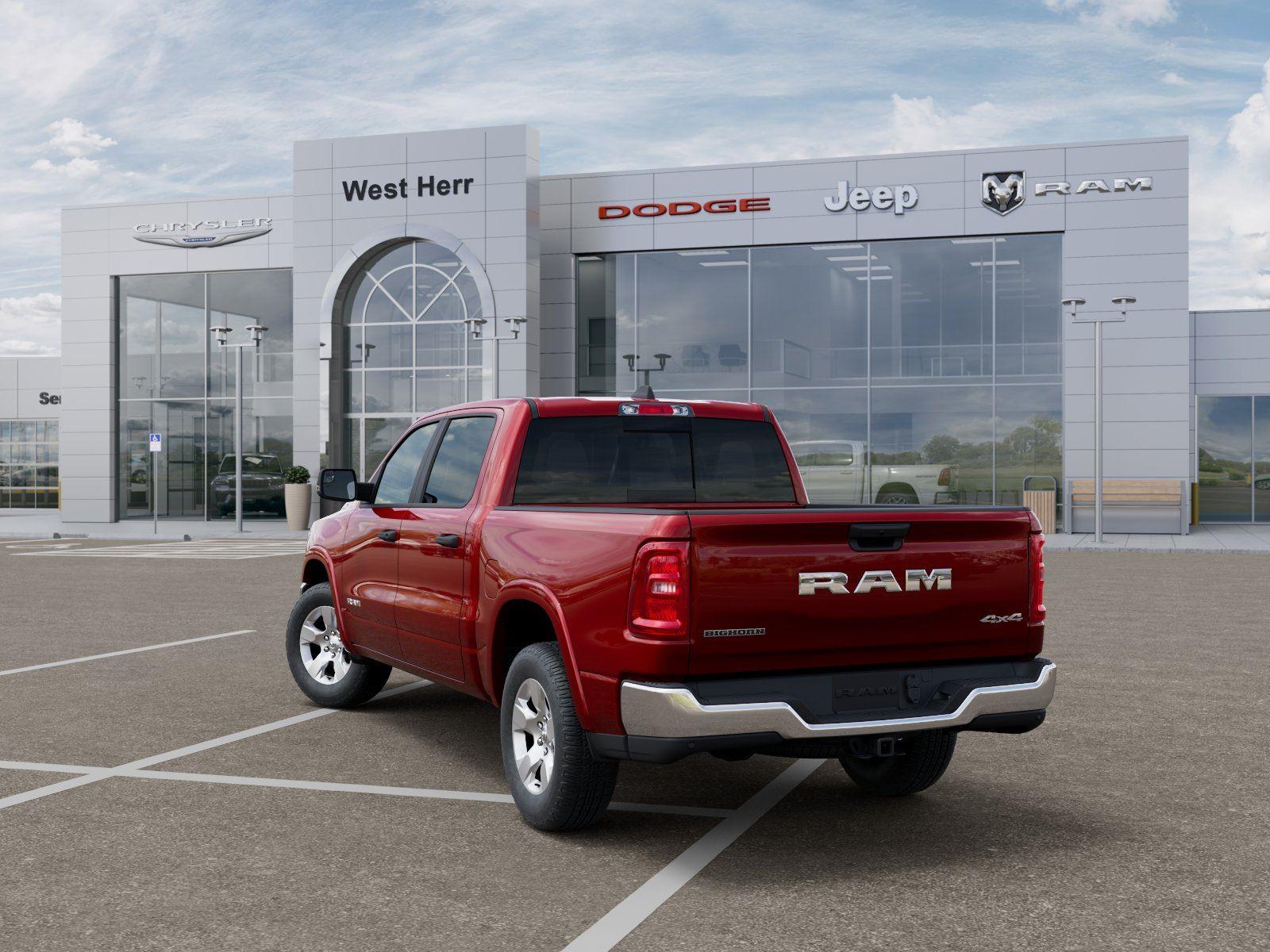 New 2026 Molten Red Pearl-Coat Exterior Paint RAM RAM 1500 BIG HORN CREW CAB 4X4 image 3