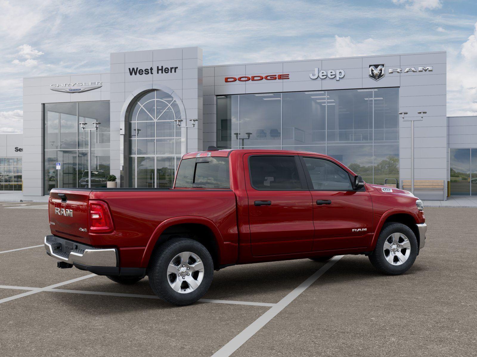 New 2026 Molten Red Pearl-Coat Exterior Paint RAM RAM 1500 BIG HORN CREW CAB 4X4 image 4