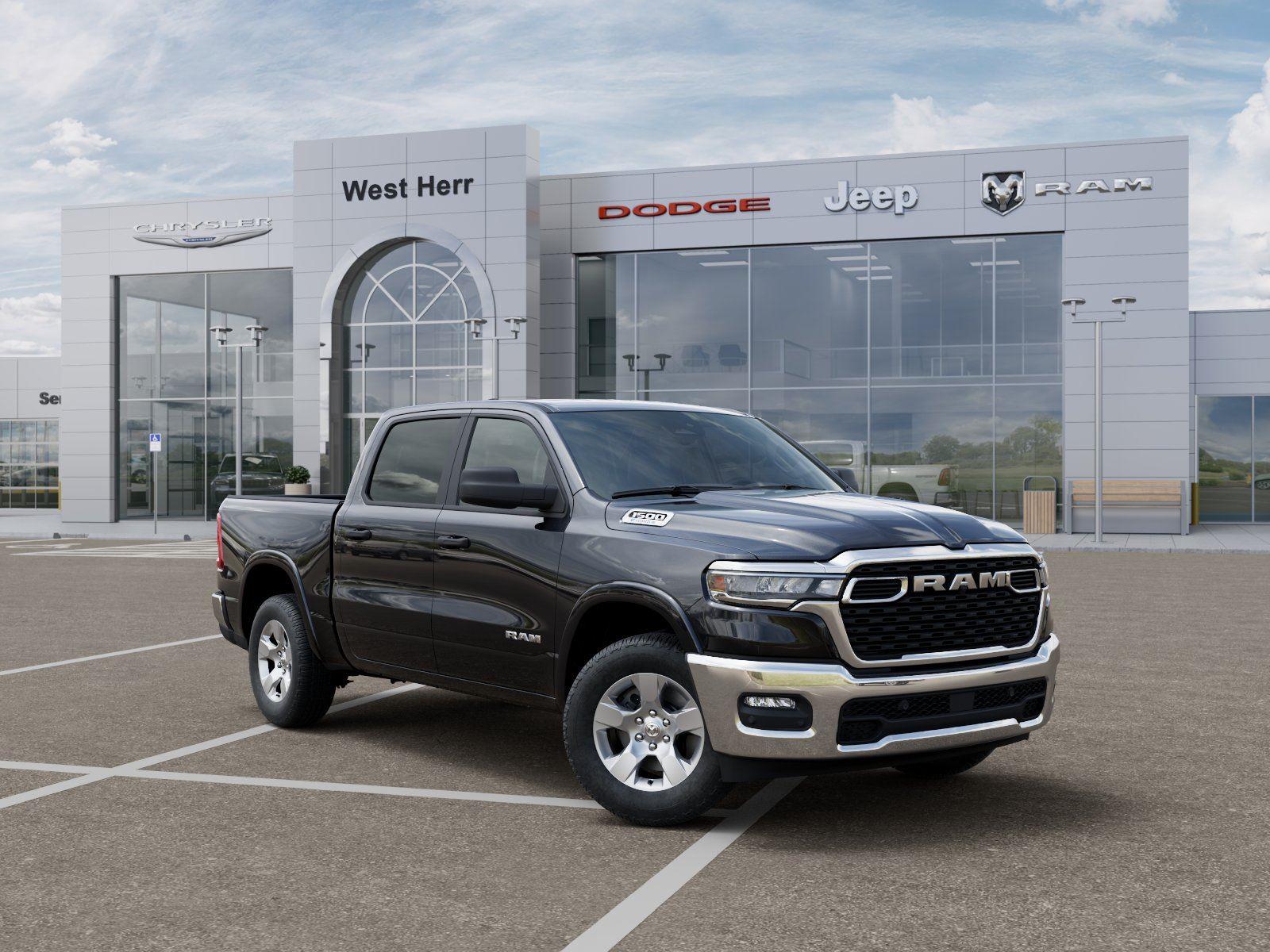 New 2026 Diamond Black Crystal Pearl-Coat Exterior Paint RAM RAM 1500 BIG HORN CREW CAB 4X4 image 5