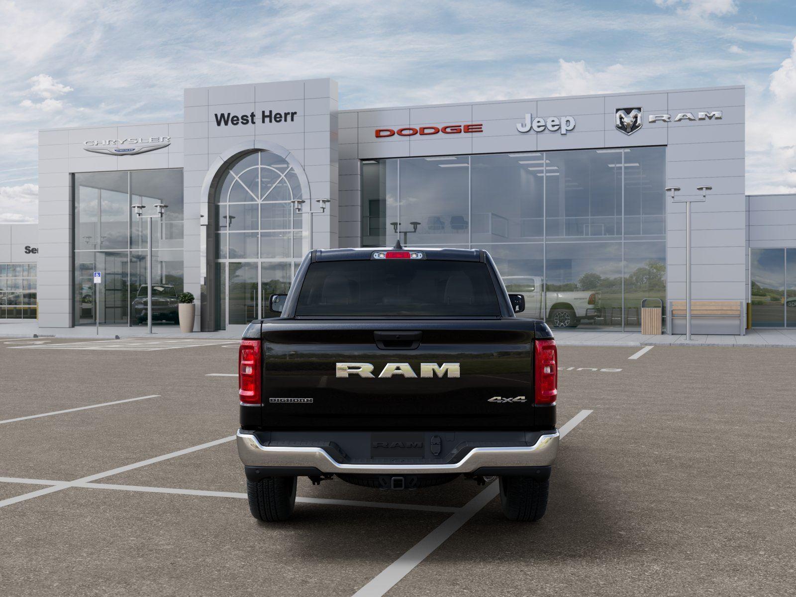 New 2026 Diamond Black Crystal Pearl-Coat Exterior Paint RAM RAM 1500 BIG HORN CREW CAB 4X4 image 7