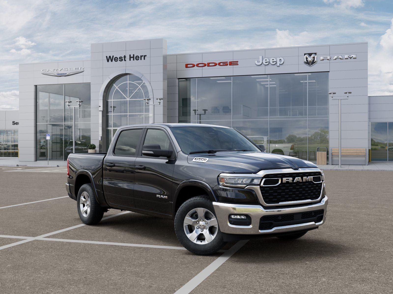 New 2026 Diamond Black Crystal Pearl-Coat Exterior Paint RAM RAM 1500 BIG HORN CREW CAB 4X4 image 5