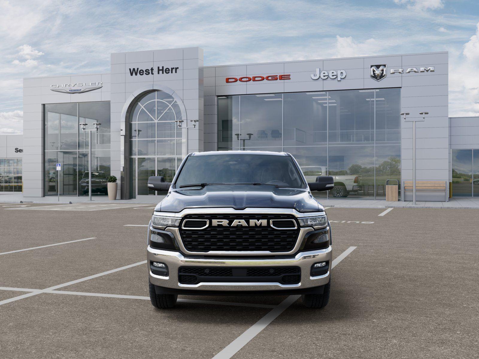 New 2026 Diamond Black Crystal Pearl-Coat Exterior Paint RAM RAM 1500 BIG HORN CREW CAB 4X4 image 6
