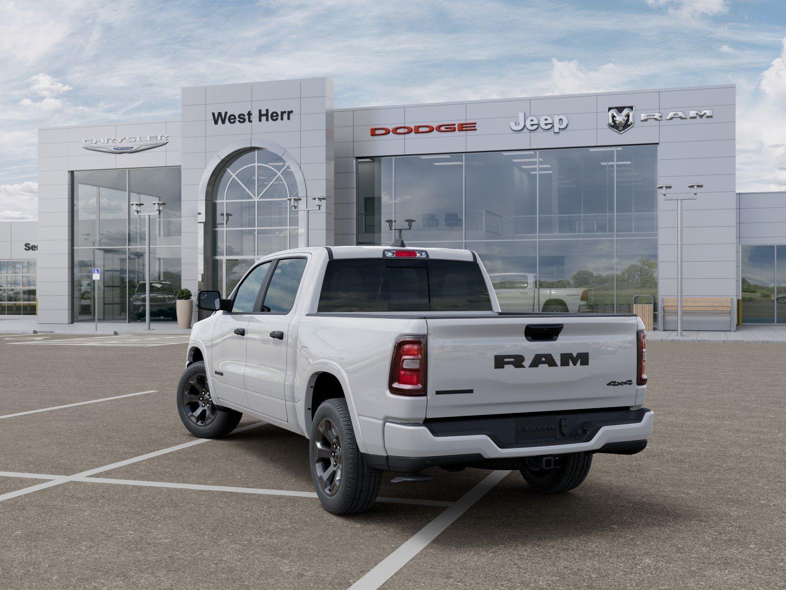 New 2026 Bright White Clear-Coat Exteri Ram RAM 1500 BIG HORN CREW CAB 4X4 image 3
