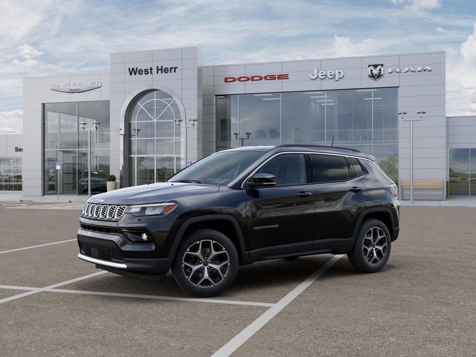 New 2026 Diamond Black Crystal Pearl-Coat Exterior Paint Jeep COMPASS LIMITED 4X4 image 2