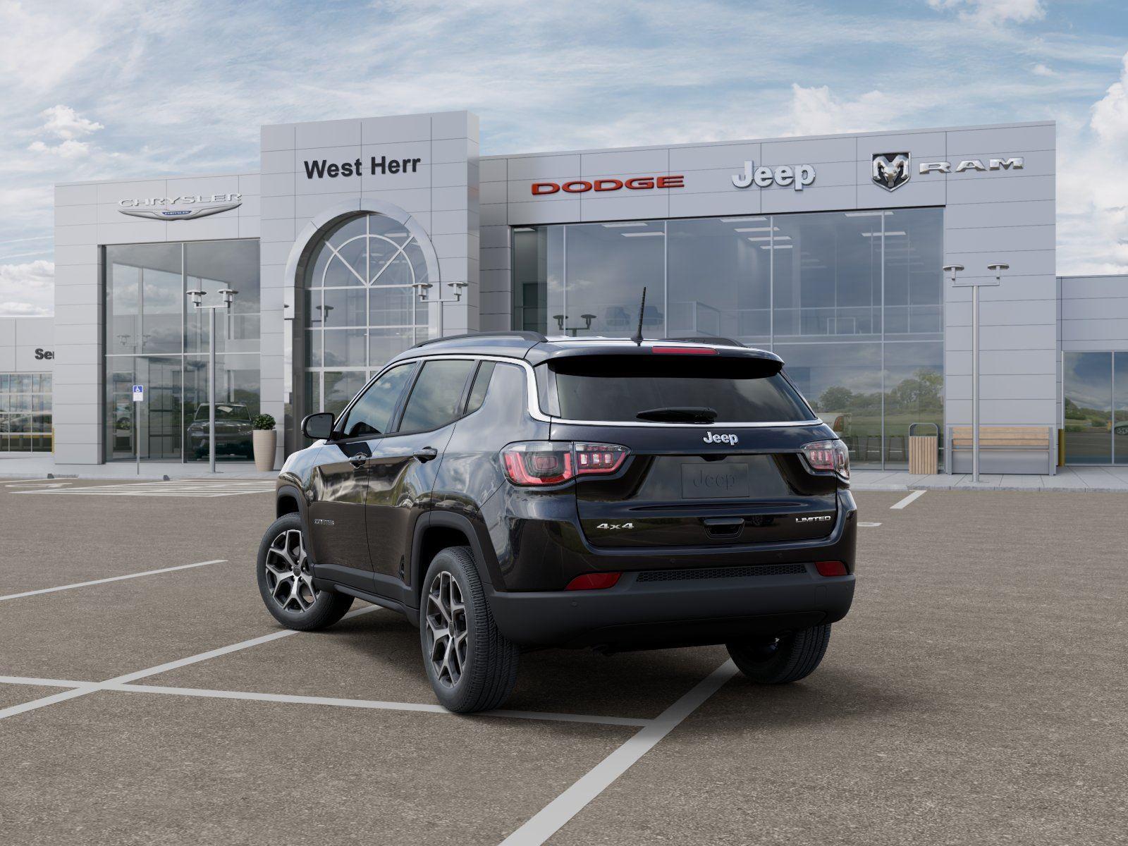 New 2026 Diamond Black Crystal Pearl-Coat Exterior Paint Jeep COMPASS LIMITED 4X4 image 3