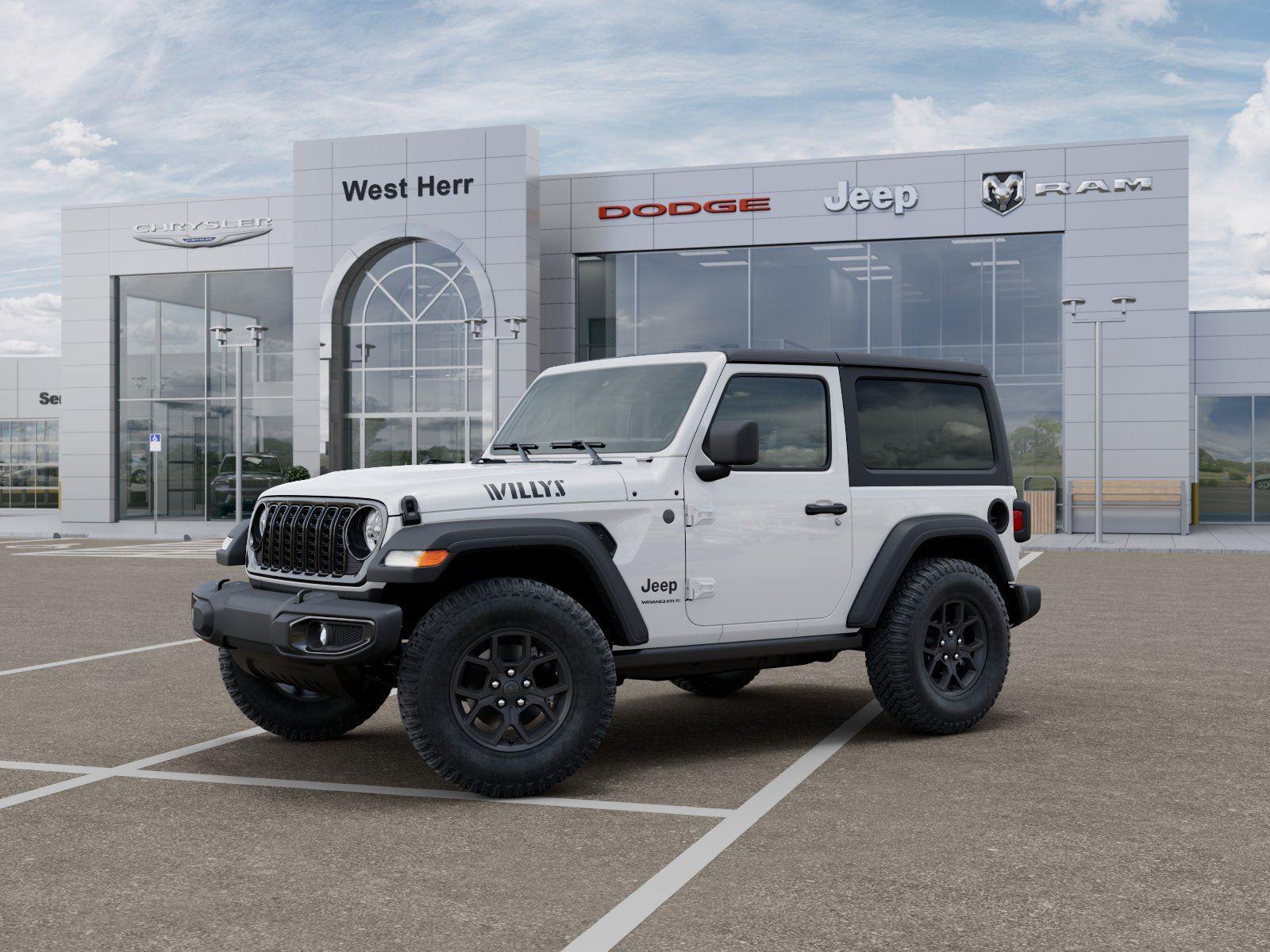 New 2026 Bright White Clear-Coat Exteri Jeep WRANGLER 2-DOOR WILLYS image 2
