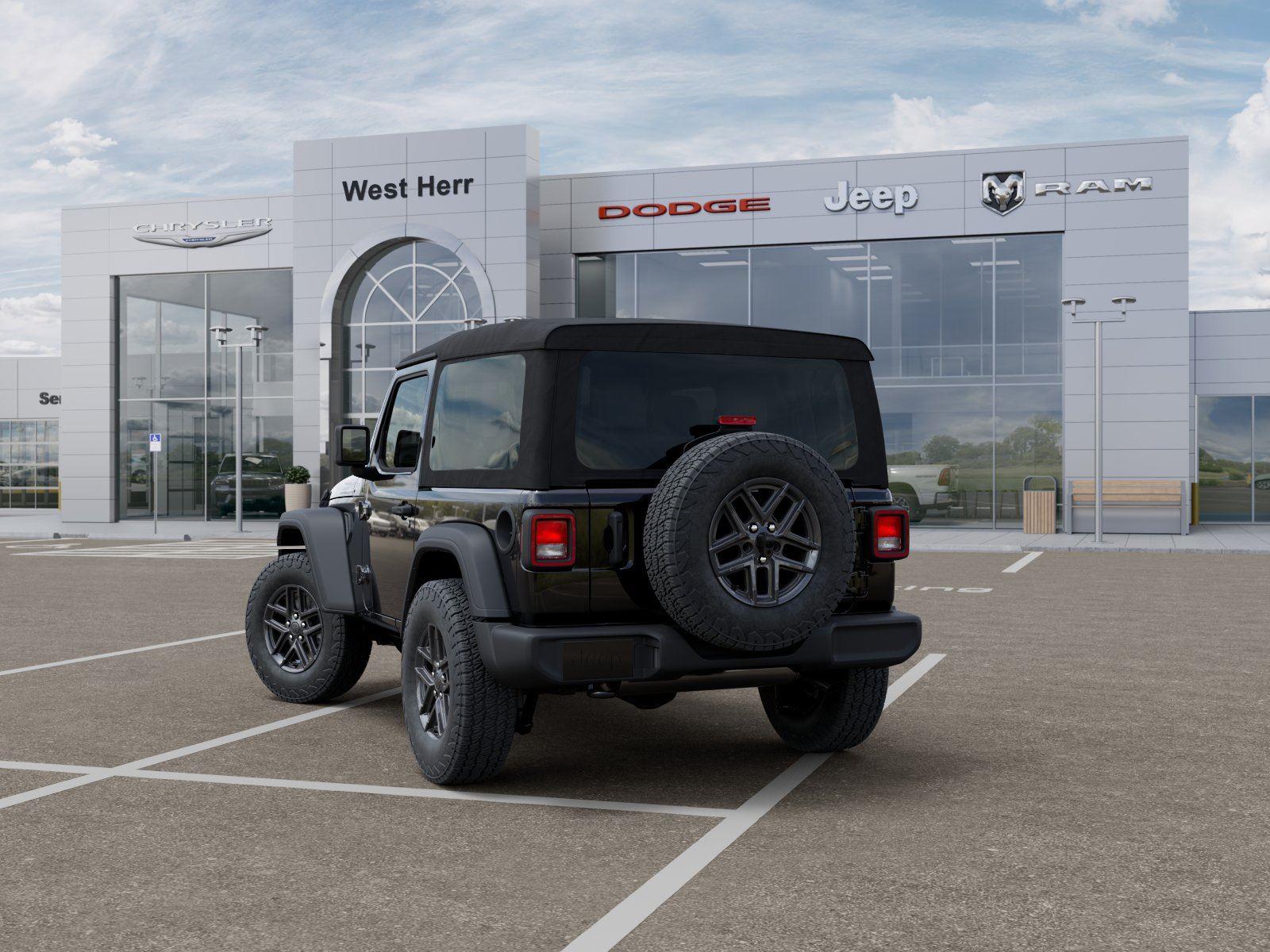 New 2026 Black Clear-Coat Exterior Pain Jeep WRANGLER 2-DOOR SPORT S image 3