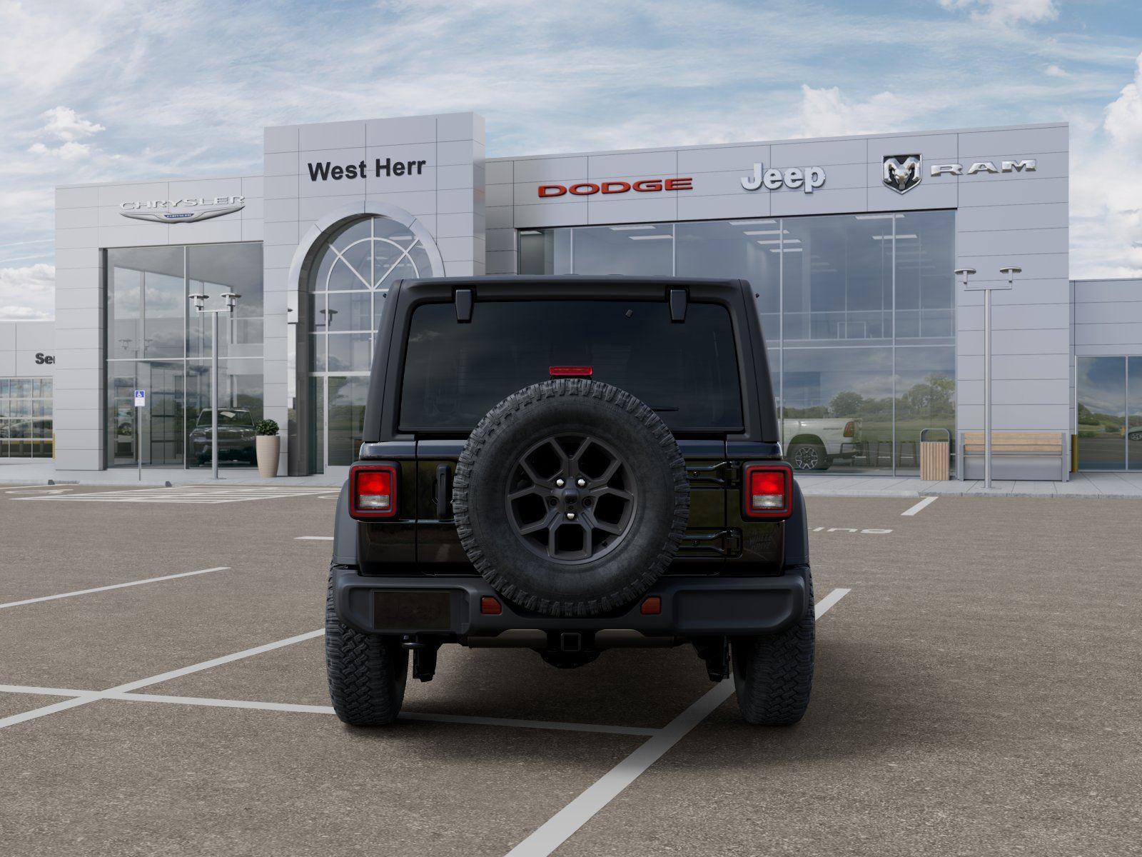 New 2026 Black Clear-Coat Exterior Pain Jeep WRANGLER 4-DOOR WILLYS image 7