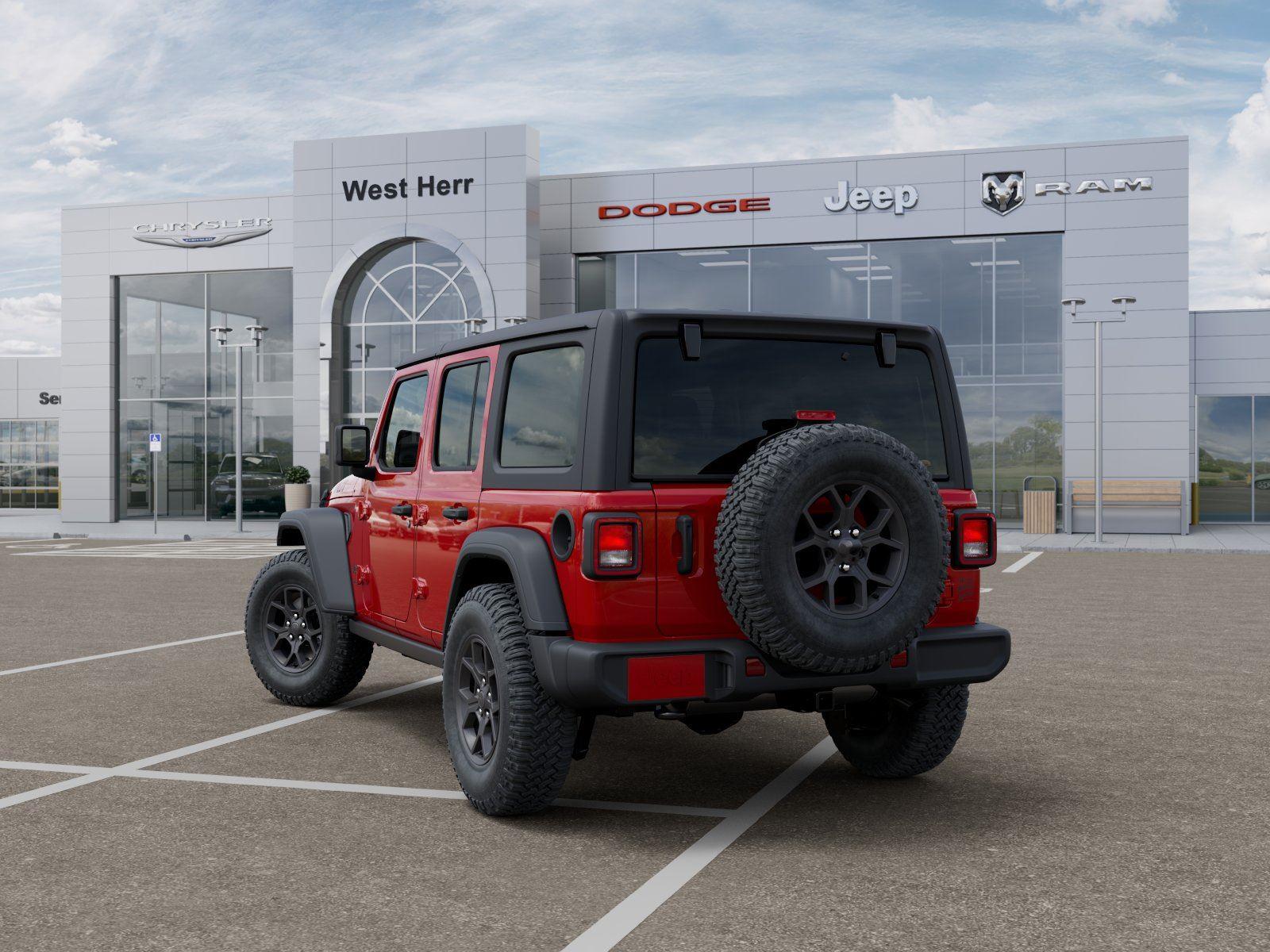 New 2026 Firecracker Red Clear-Coat Ext Jeep WRANGLER 4-DOOR WILLYS image 3