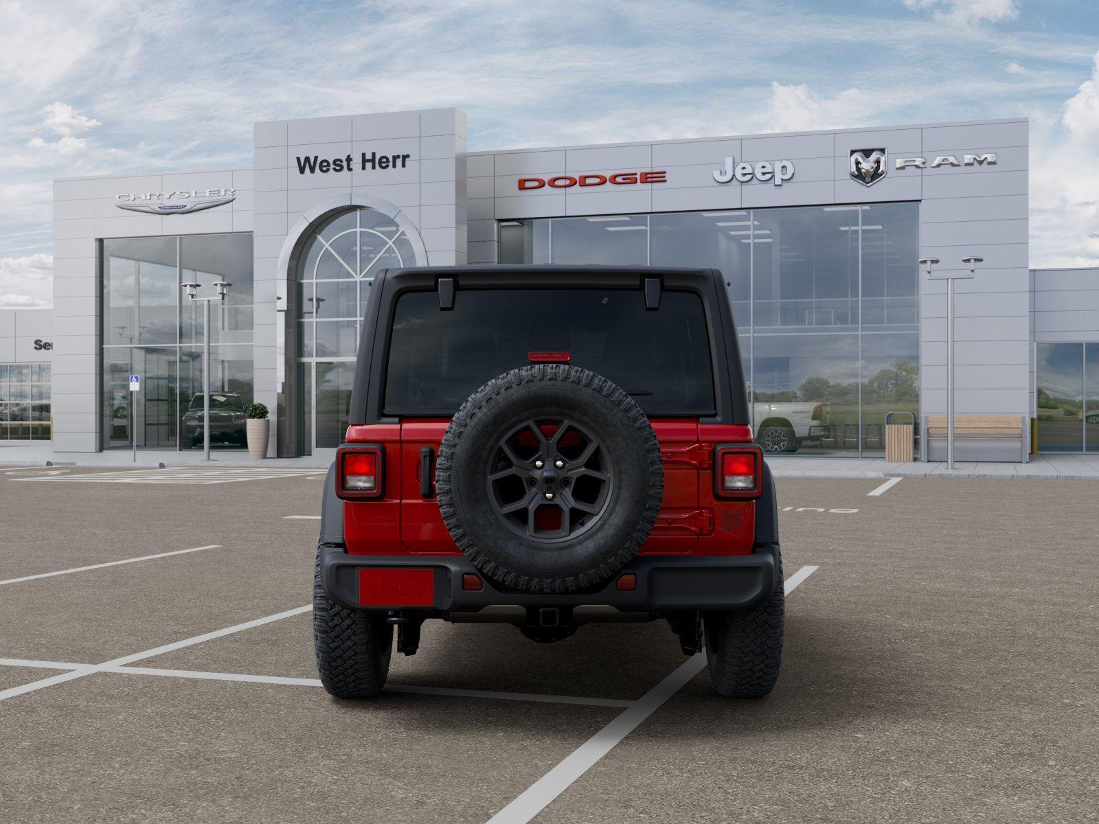 New 2026 Firecracker Red Clear-Coat Ext Jeep WRANGLER 4-DOOR WILLYS image 7