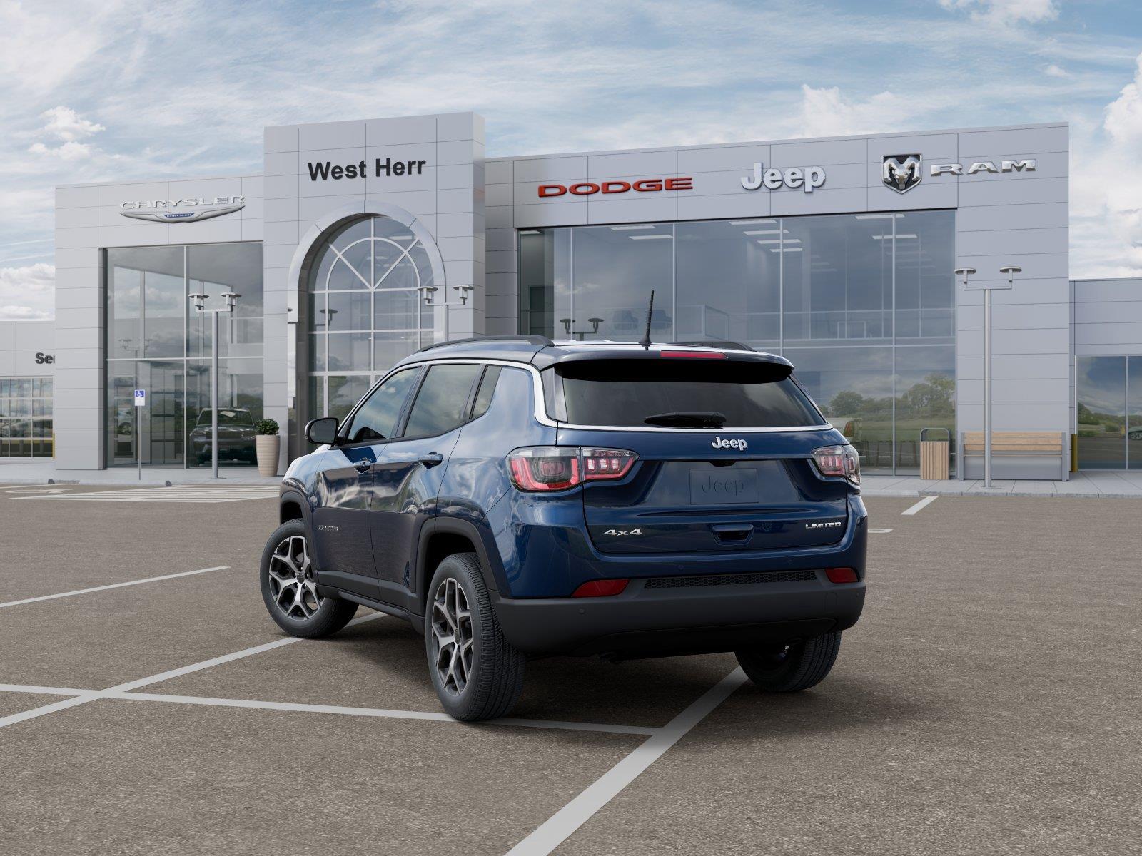 New 2026 Fathom Blue Pearl-Coat Exterio Jeep COMPASS LIMITED 4X4 image 3