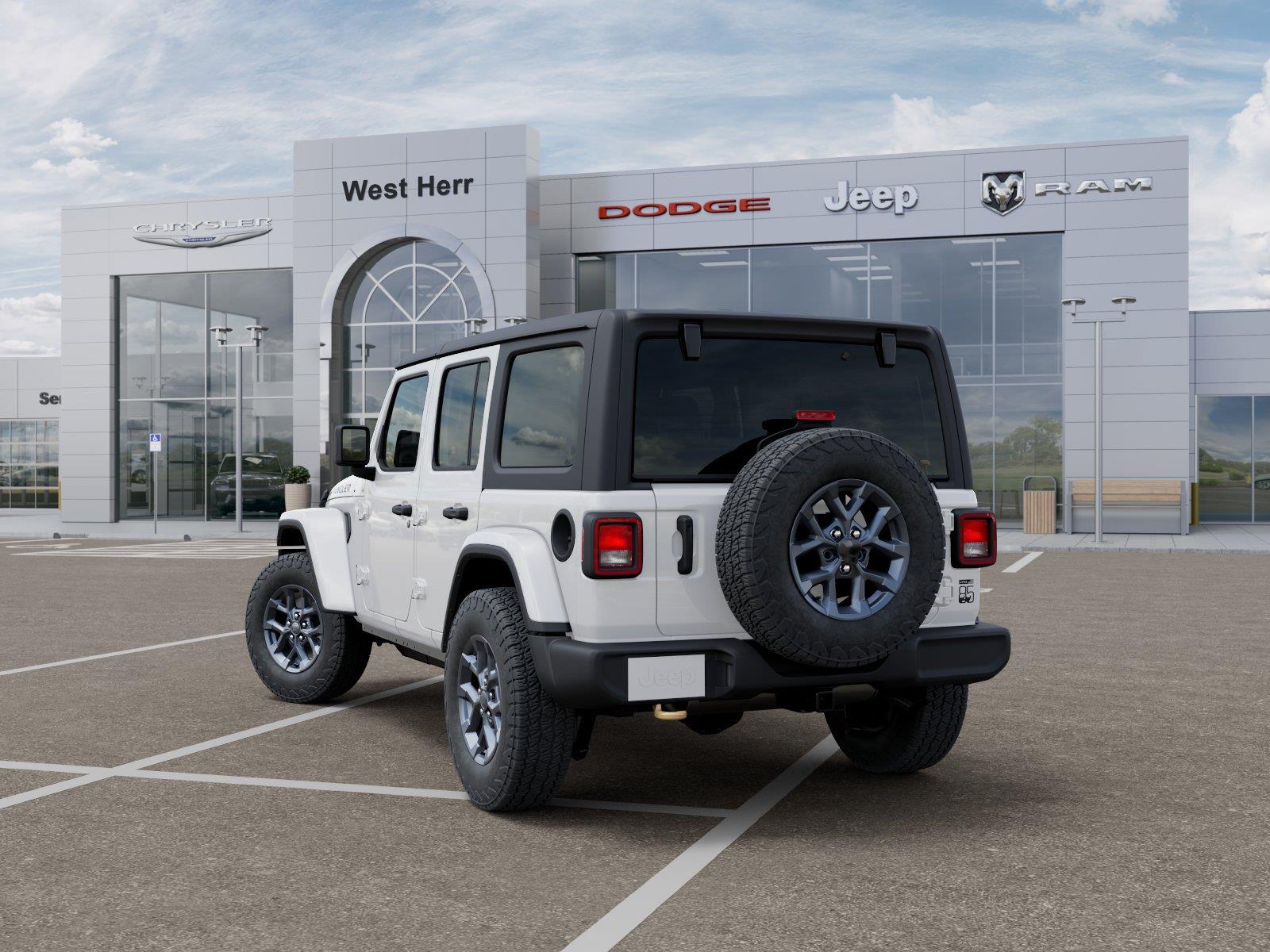 New 2026 Bright White Clear-Coat Exteri Jeep WRANGLER 4-DOOR 85TH ANNIVERSA image 3
