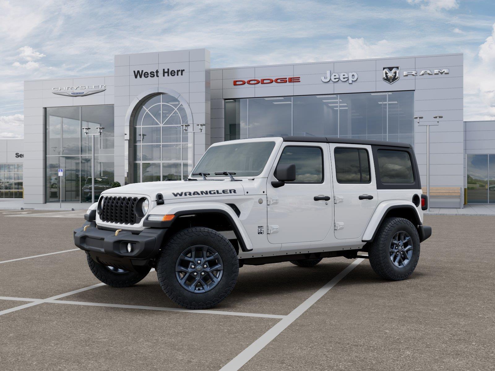 New 2026 Bright White Clear-Coat Exteri Jeep WRANGLER 4-DOOR 85TH ANNIVERSA image 2