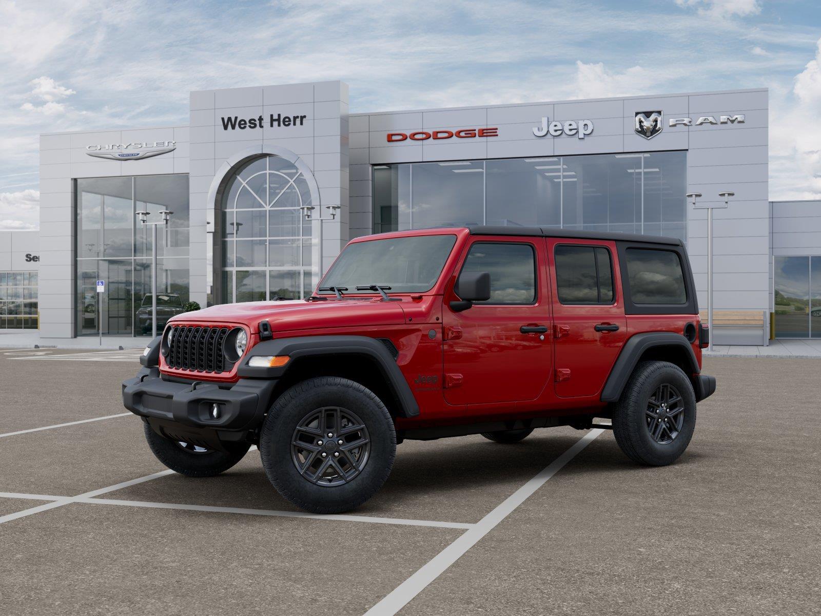 New 2026 Firecracker Red Clear-Coat Ext Jeep WRANGLER 4-DOOR SPORT S image 2