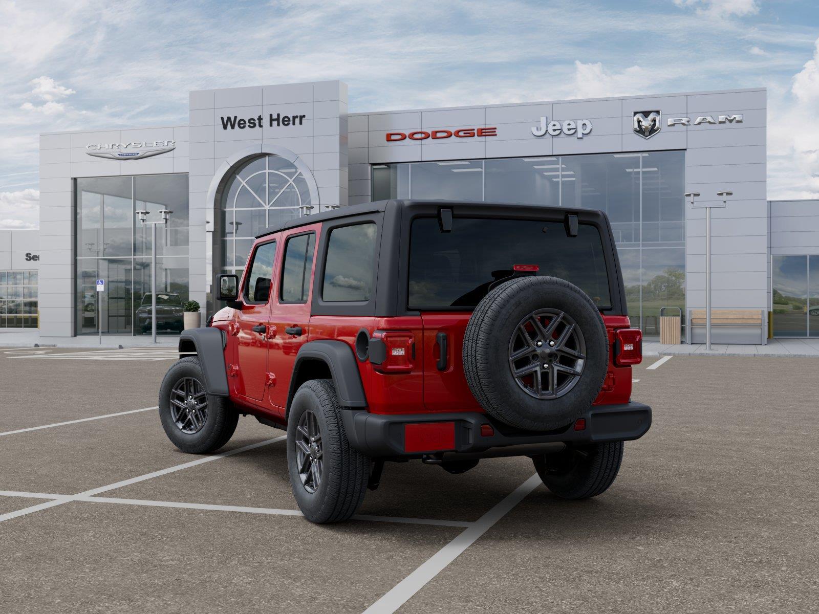 New 2026 Firecracker Red Clear-Coat Ext Jeep WRANGLER 4-DOOR SPORT S image 3