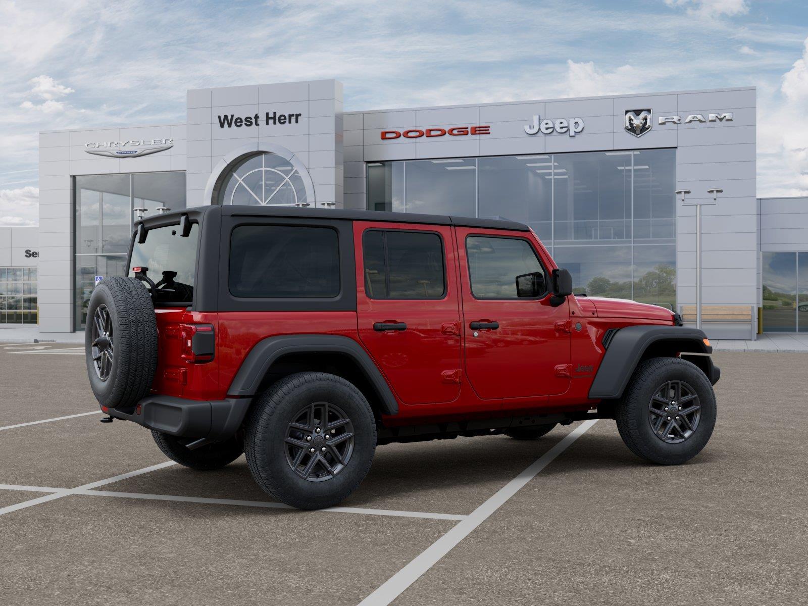 New 2026 Firecracker Red Clear-Coat Ext Jeep WRANGLER 4-DOOR SPORT S image 4
