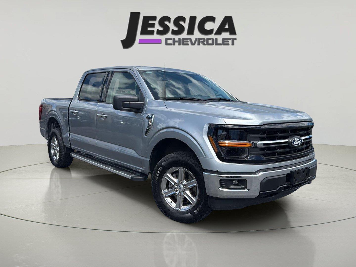 Iconic Silver 2025 Ford F-150 Pickup Truck Four-Wheel Drive Automatic