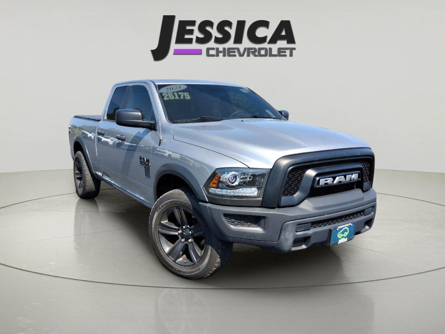 Billet Silver Metallic Clearcoat 2021 RAM 1500 Pickup Truck Four-Wheel Drive 8-Speed Automatic