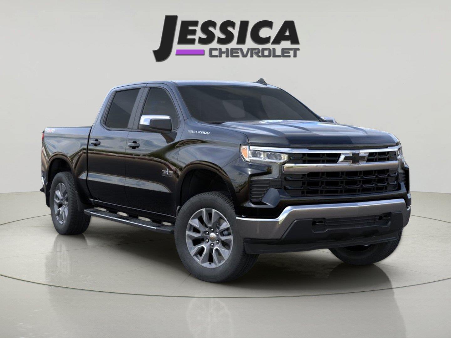 Black 2026 Chevrolet Silverado 1500 Pickup Truck Four-Wheel Drive Automatic