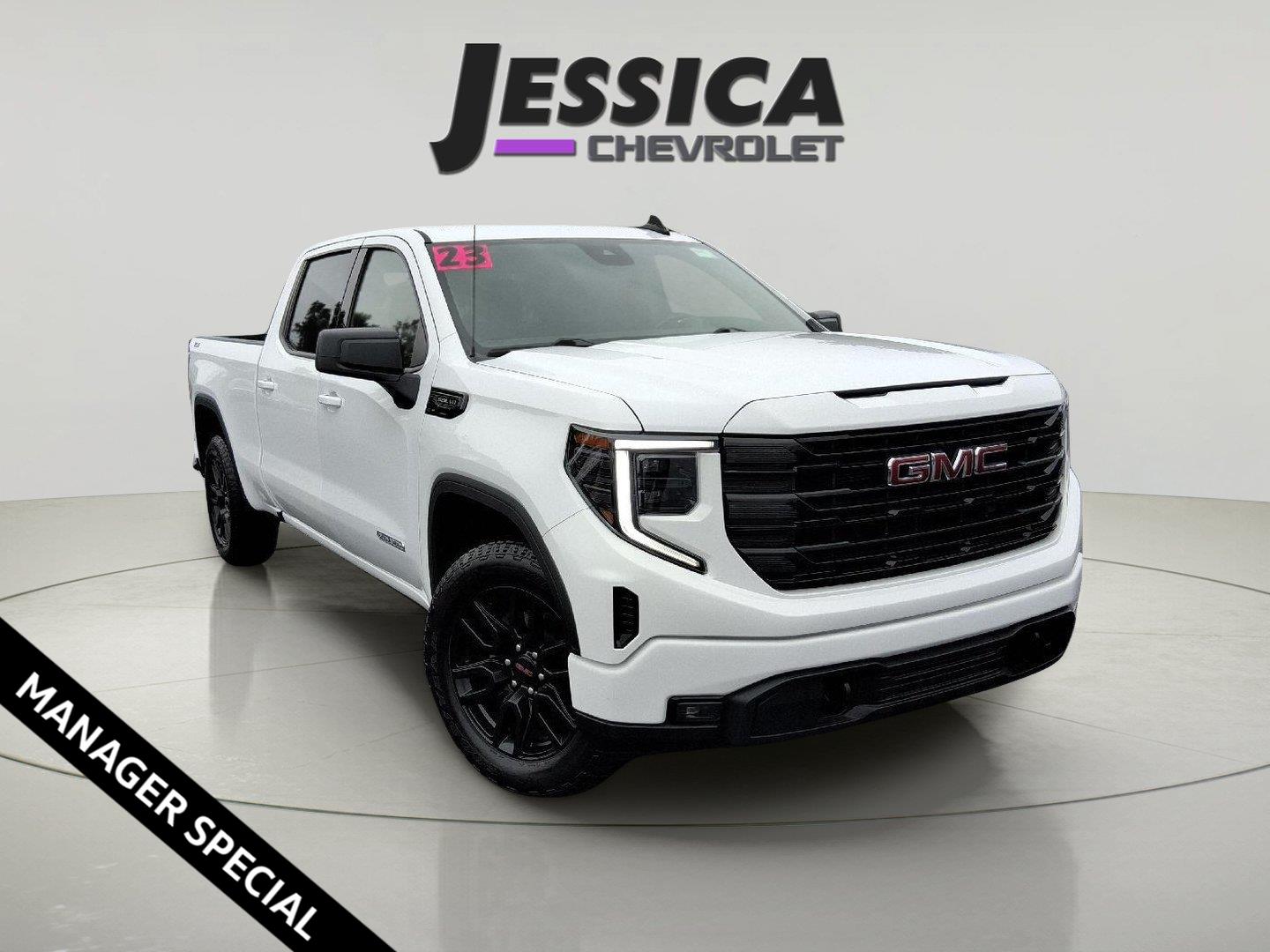 White 2023 GMC Sierra 1500 Pickup Truck Four-Wheel Drive 
