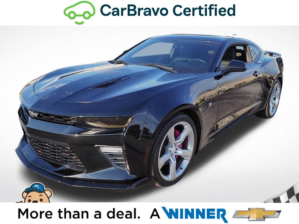 Black 2016 Chevrolet Camaro Coupe Rear-Wheel Drive 6-Speed Manual