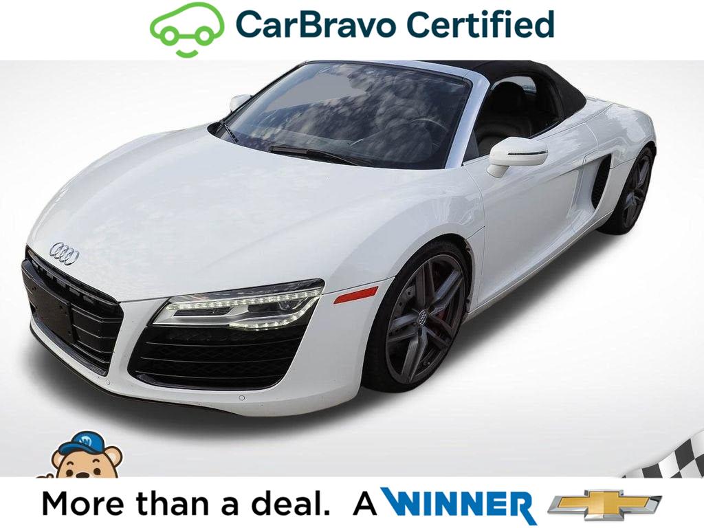 Ibis White/Black Roof 2015 Audi R8 Convertible All-Wheel Drive Automatic