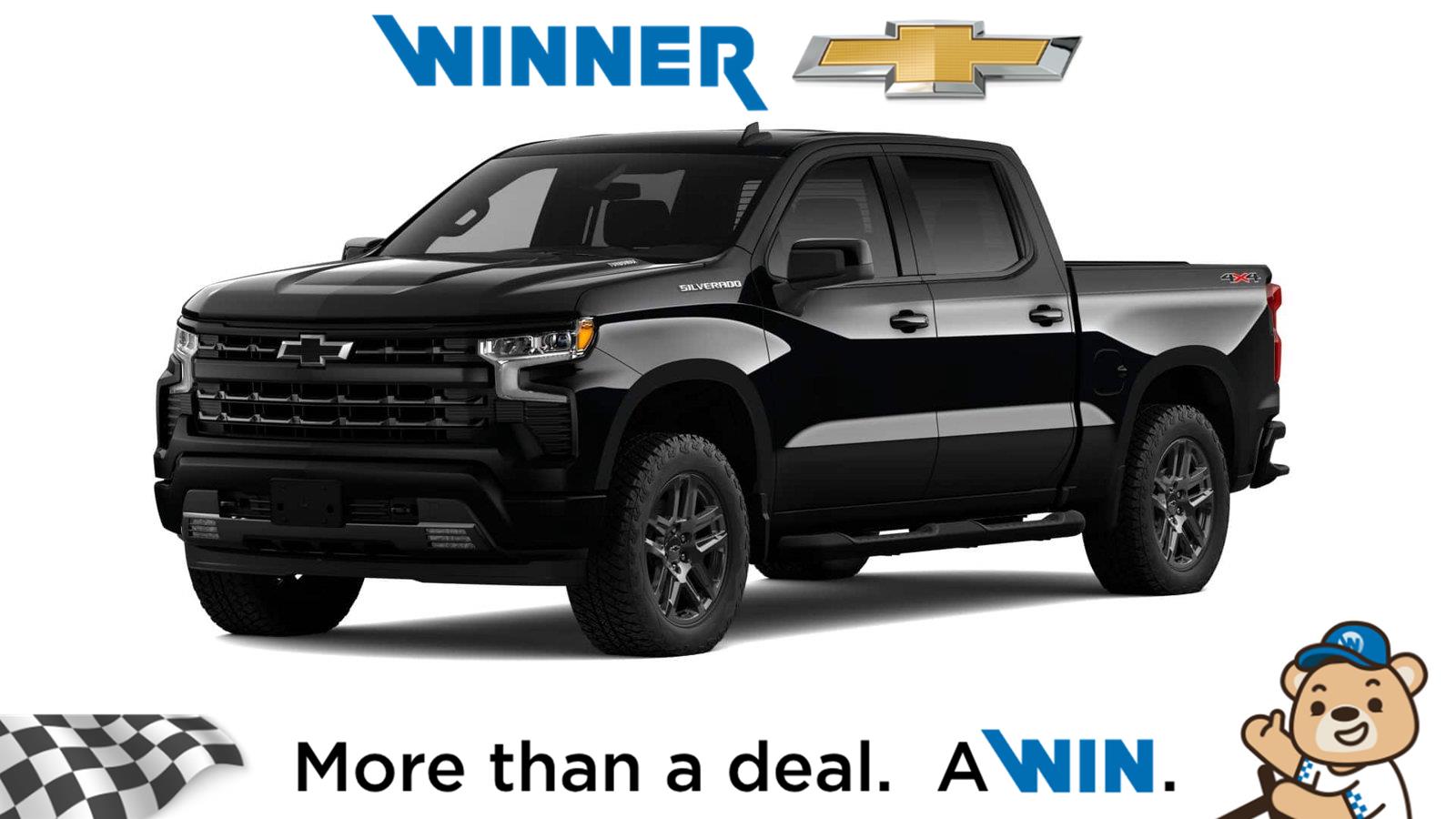 Black 2026 Chevrolet Silverado 1500 Pickup Truck Four-Wheel Drive 8-Speed Automatic