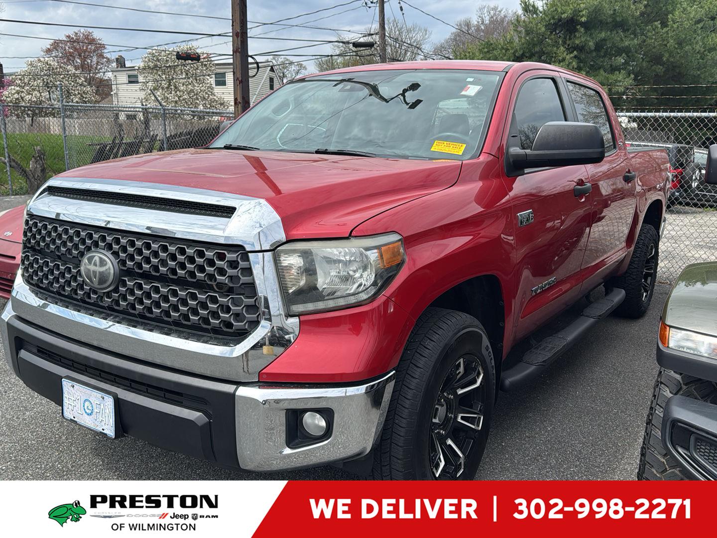 Barcelona Red Metallic 2020 Toyota Tundra SR5 CrewMax 4WD Pickup Truck Four-Wheel Drive 6-Speed Automatic